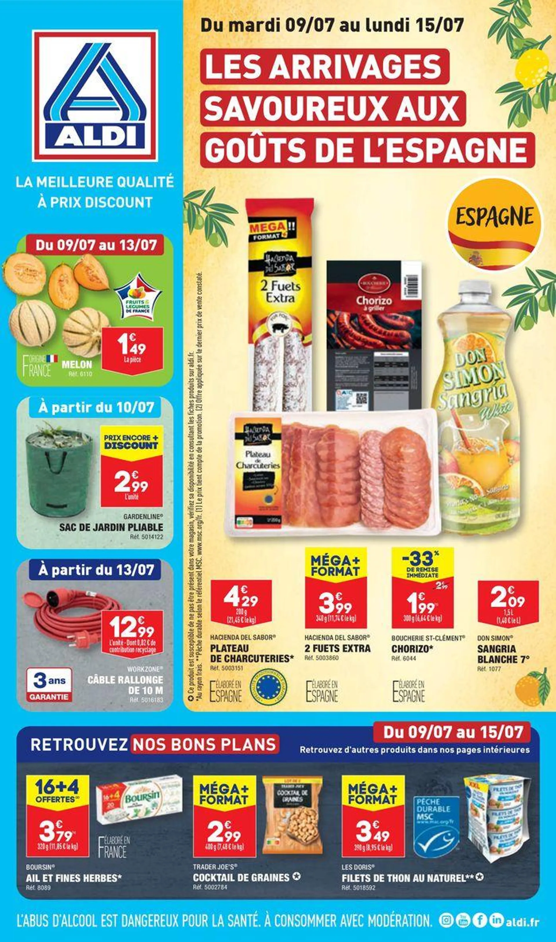 LES ARRIVAGES SAVOUREUX AUX GOÛTS DE L’ESPAGNE du 9 juillet au 15 juillet 2024 - Catalogue page 1