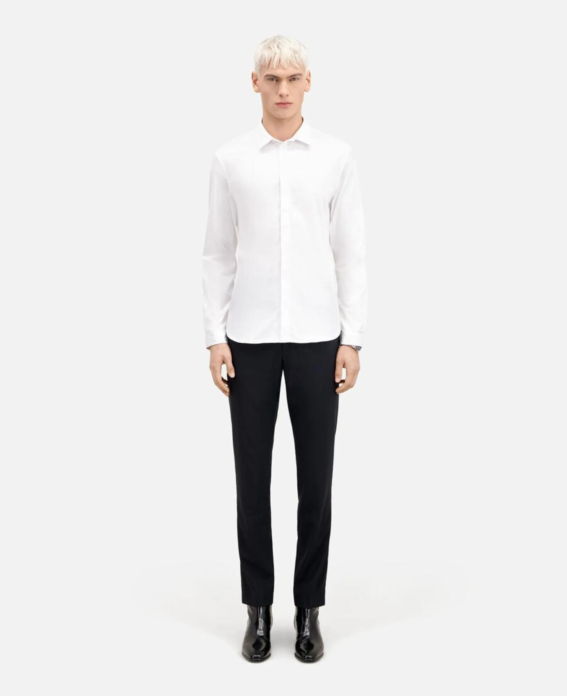 Chemise en smart twill blanche