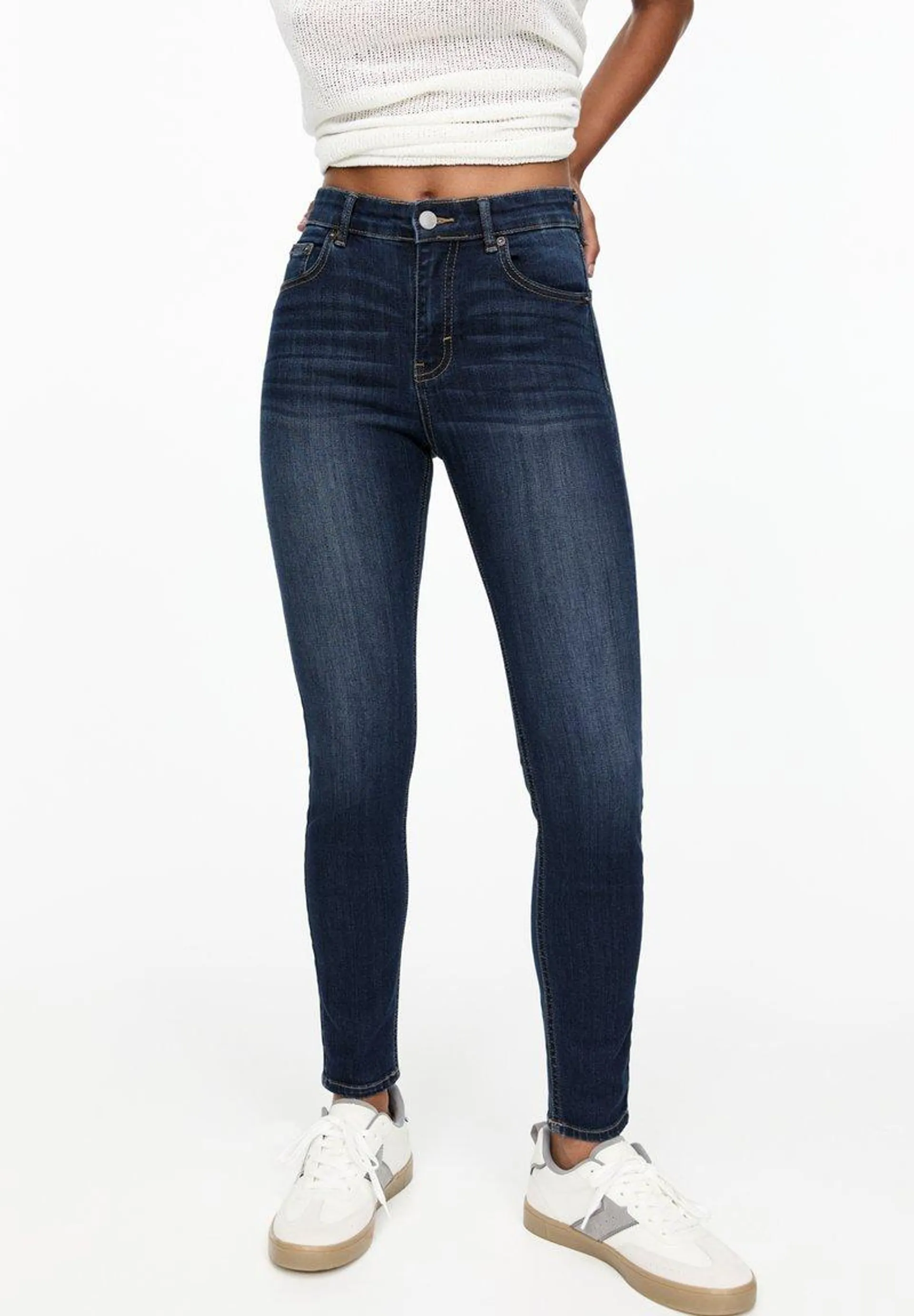 MID-RISE - Jeans Skinny - dark blue