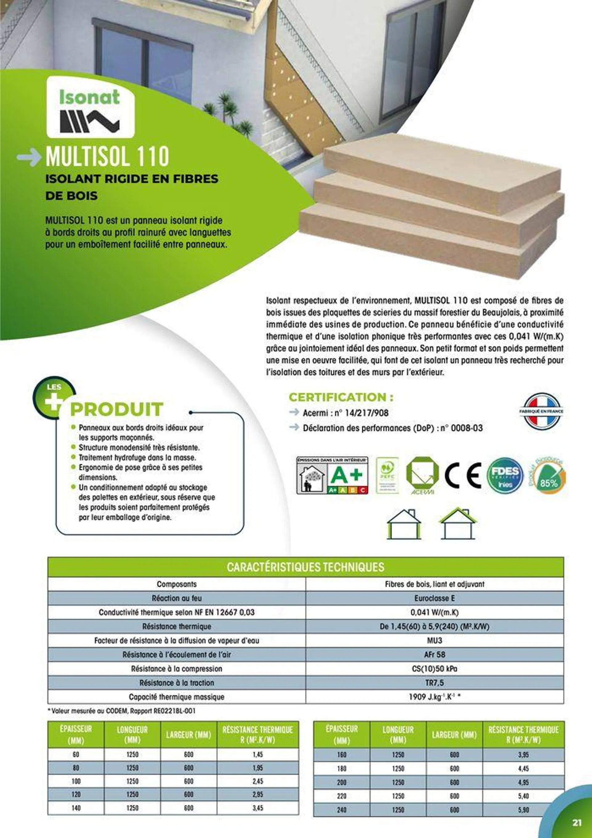 Isolation Biosourcée & recyclée du 1 juillet au 31 juillet 2024 - Catalogue page 21