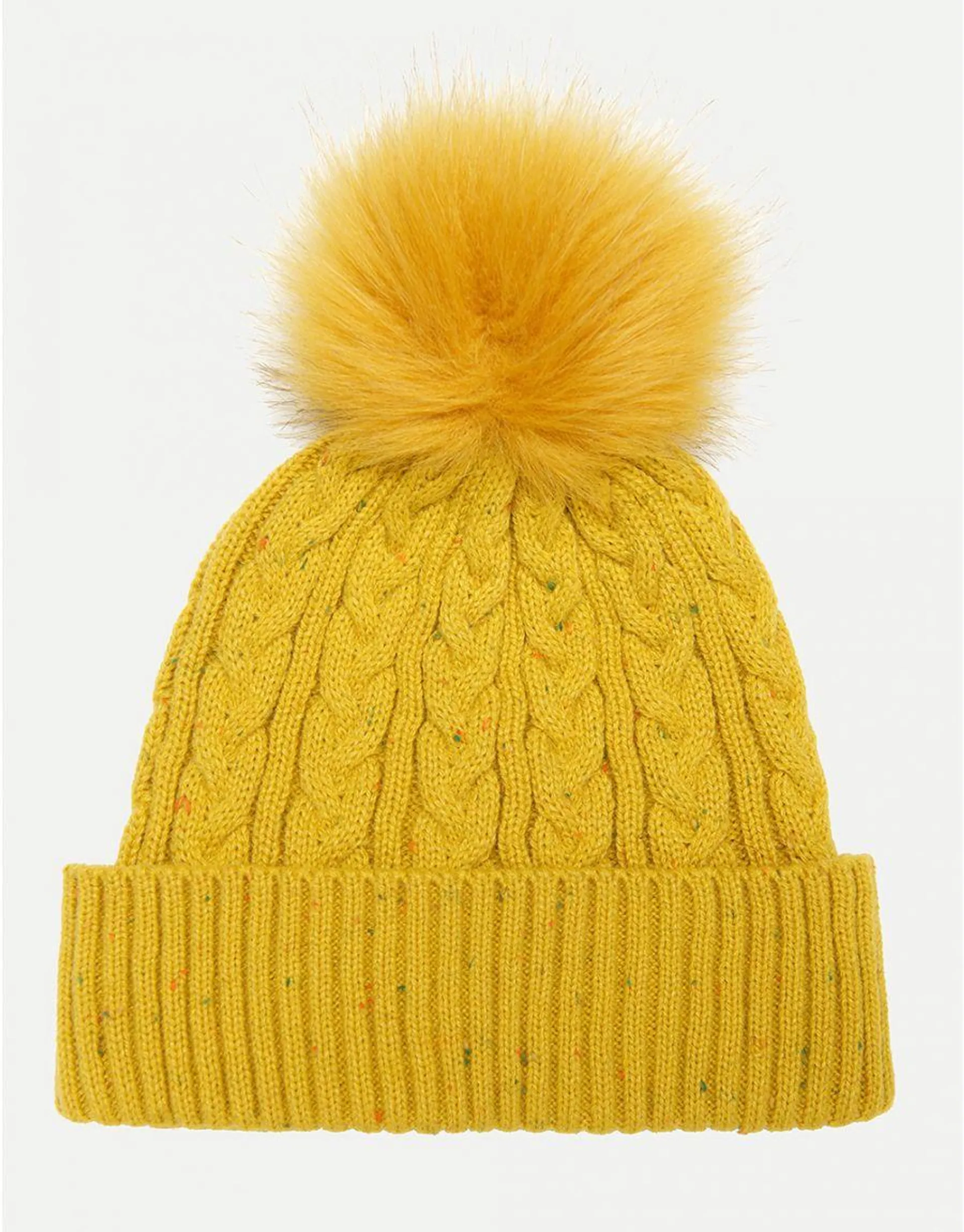 Bonnet jaune pompon