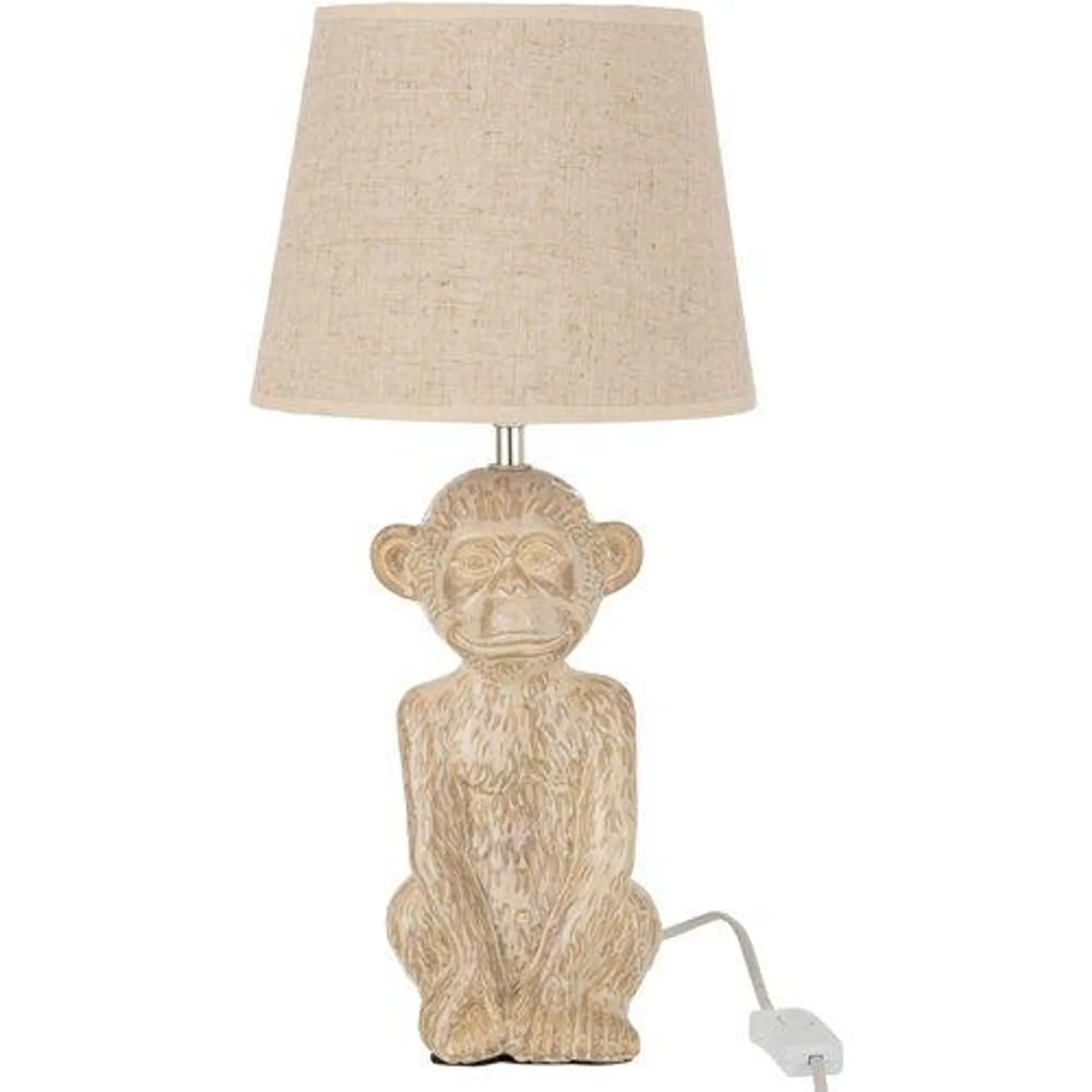 Lampe de chevet en ciment, singe Eekox