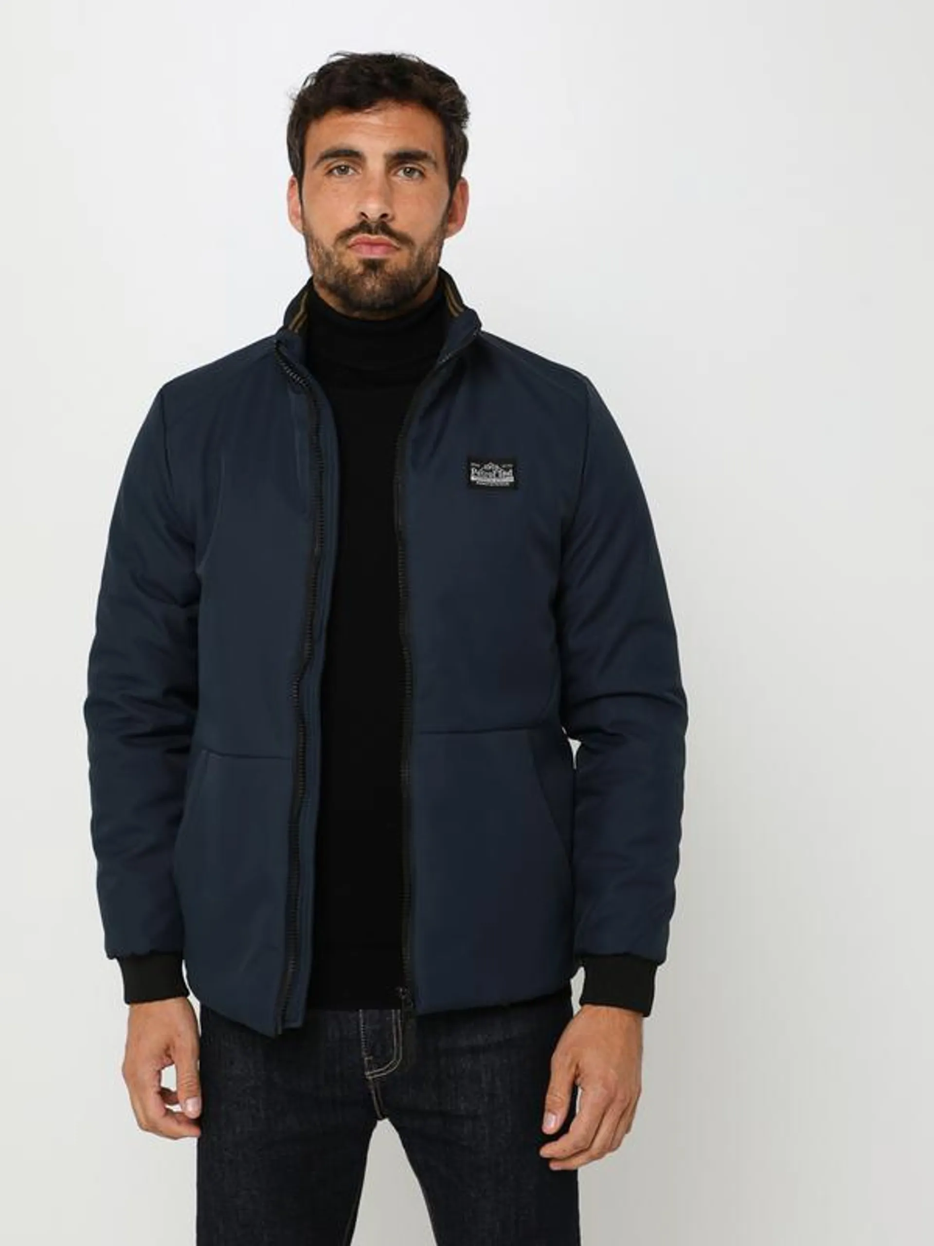 Blouson Matelassé Uni - Bleu marine