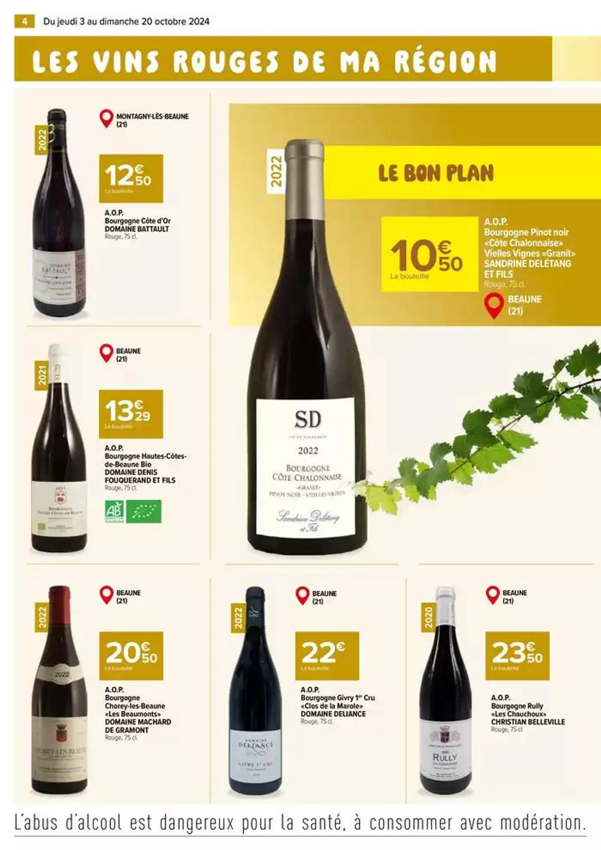 FOIRE AUX VINS BOURGOGNE / FRANCHE COMTÉ du 3 octobre au 20 octobre 2024 - Catalogue page 4