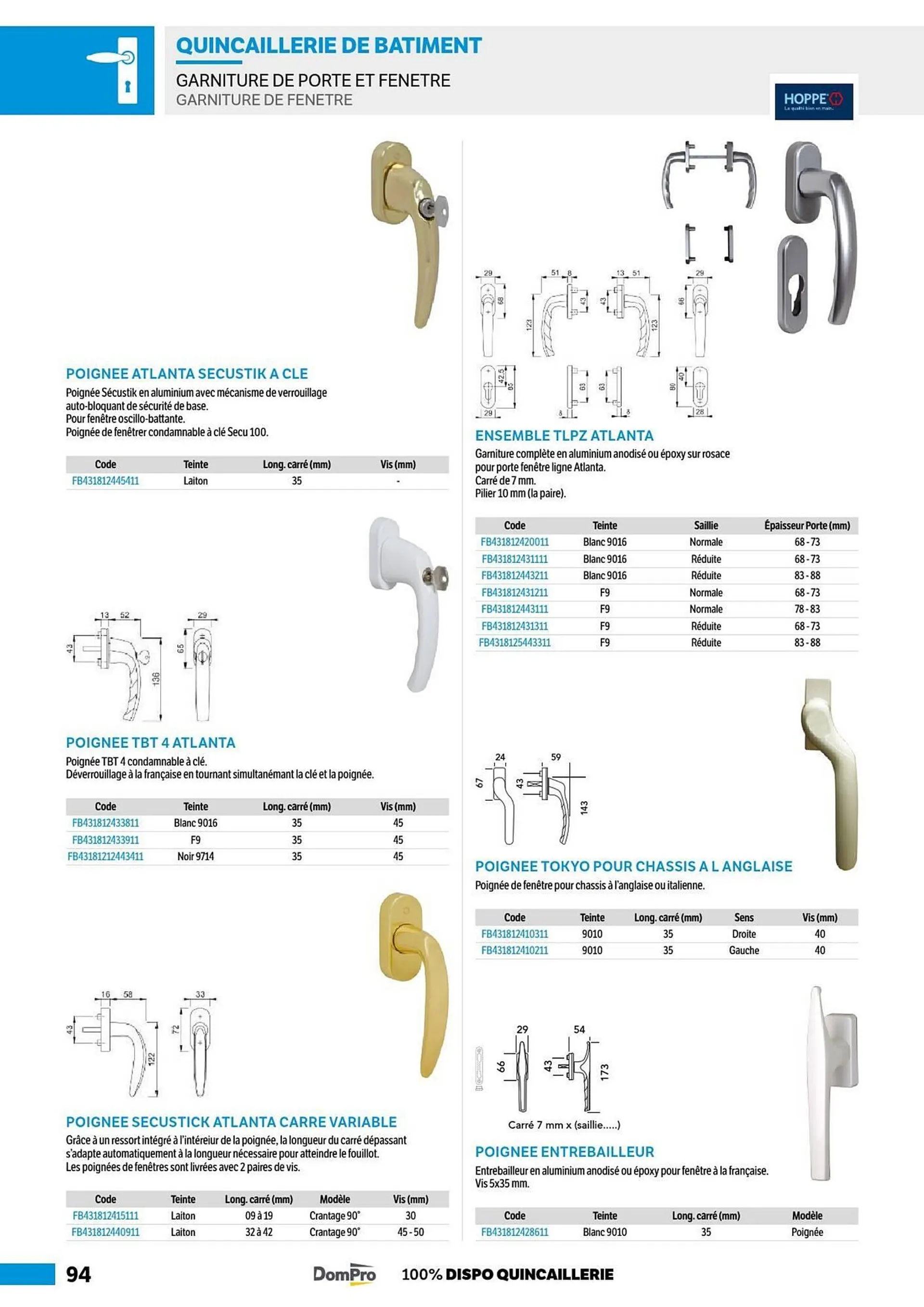 Catalogue DomPro du 8 juillet au 4 janvier 2025 - Catalogue page 94