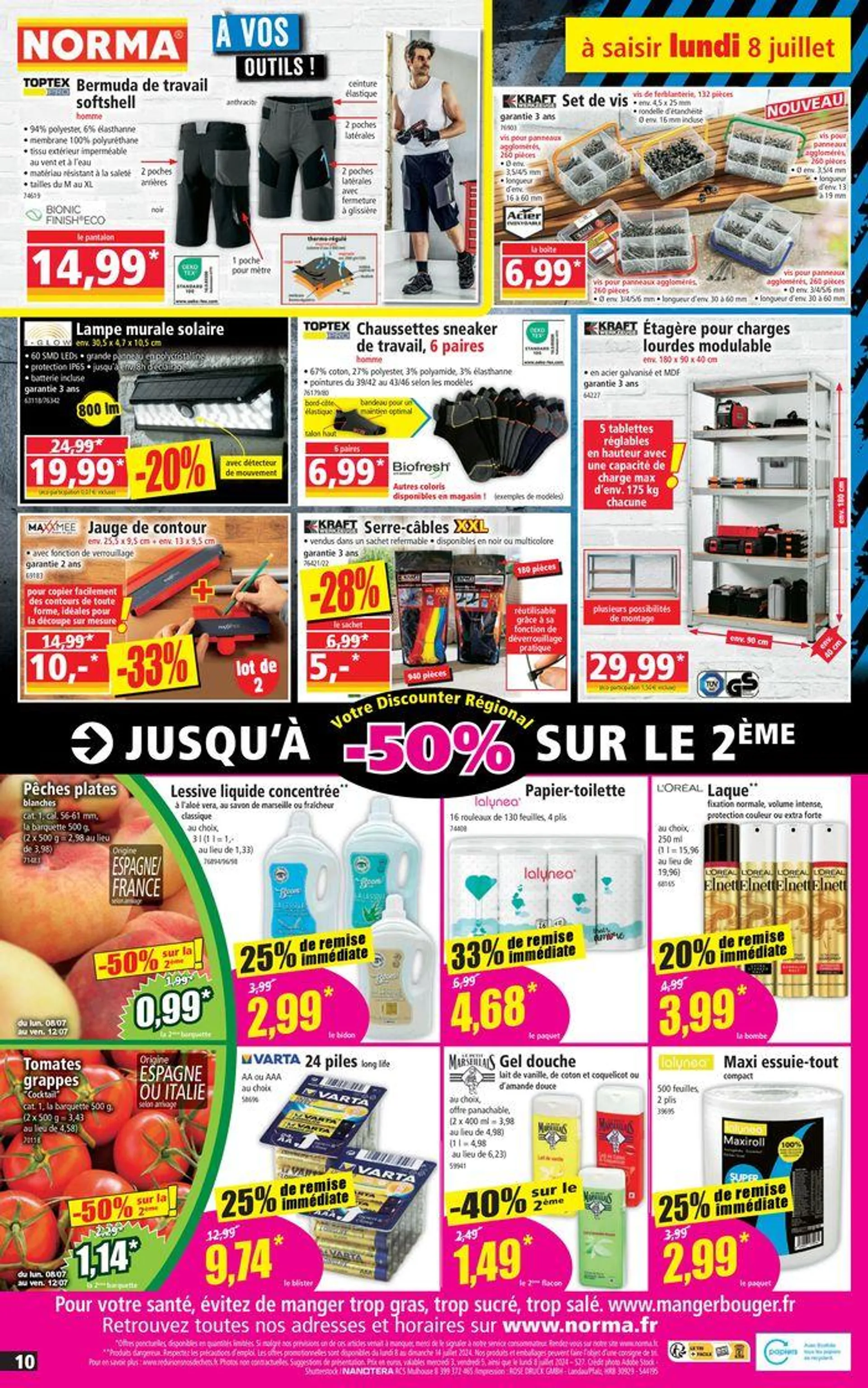 JUSQU‘À -50% SUR LE 2ÈME du 3 juillet au 9 juillet 2024 - Catalogue page 10