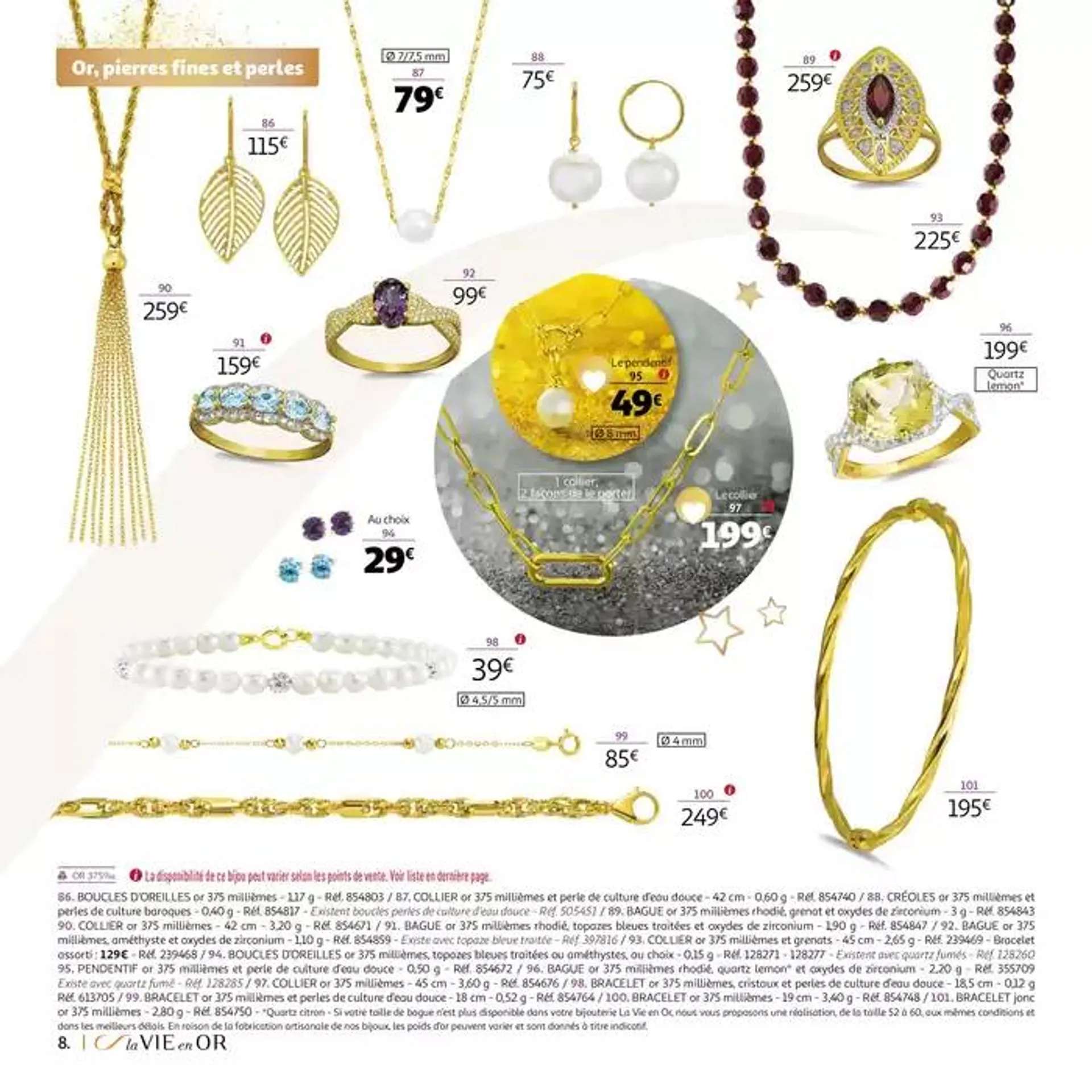 La VIE en OR : collection cadeaux bijoux du 22 octobre au 31 décembre 2024 - Catalogue page 8