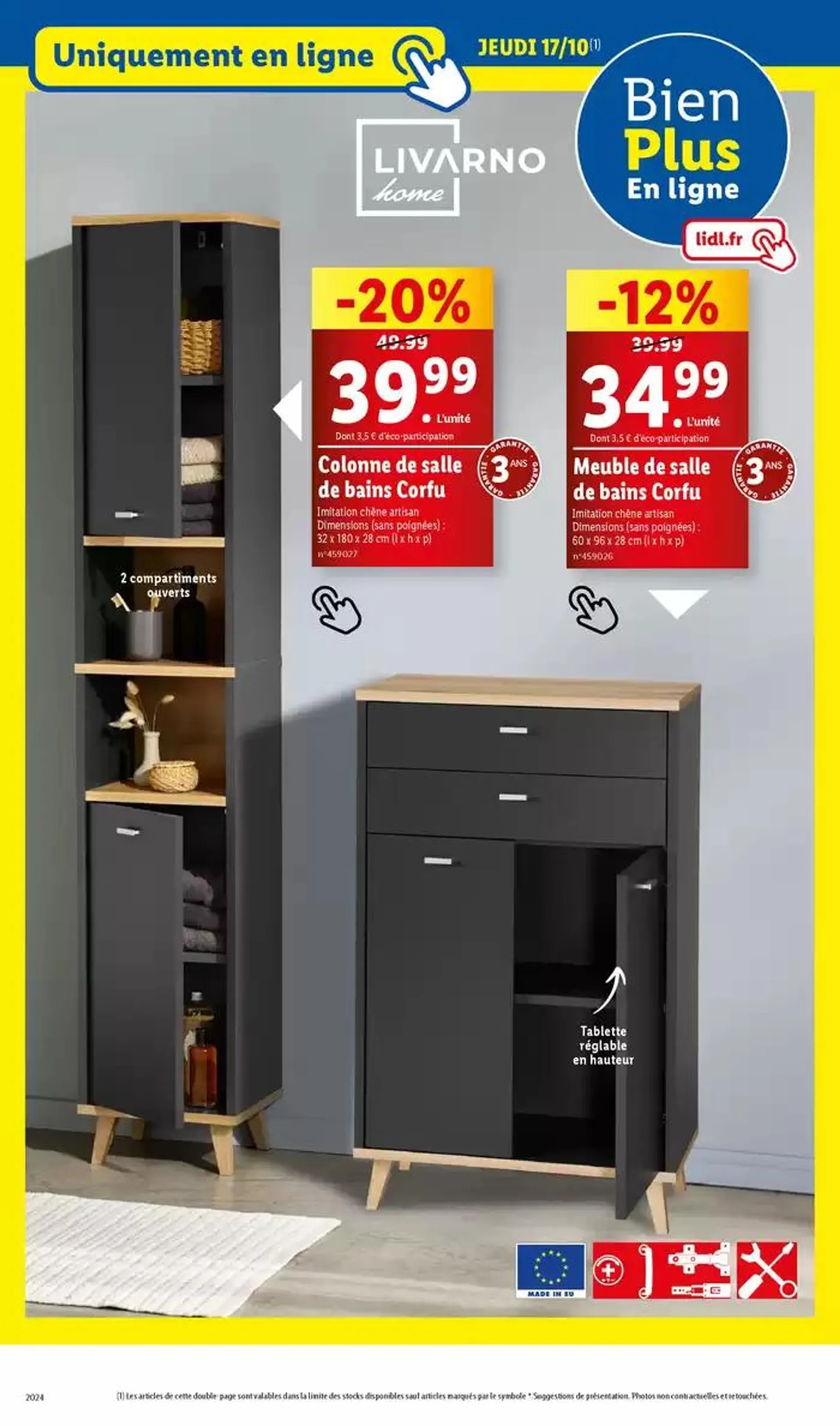 Bénéficiez de réductions sur nos articles mode, bricolage ou loisir cette semaine chez Lidl du 14 octobre au 17 octobre 2024 - Catalogue page 38