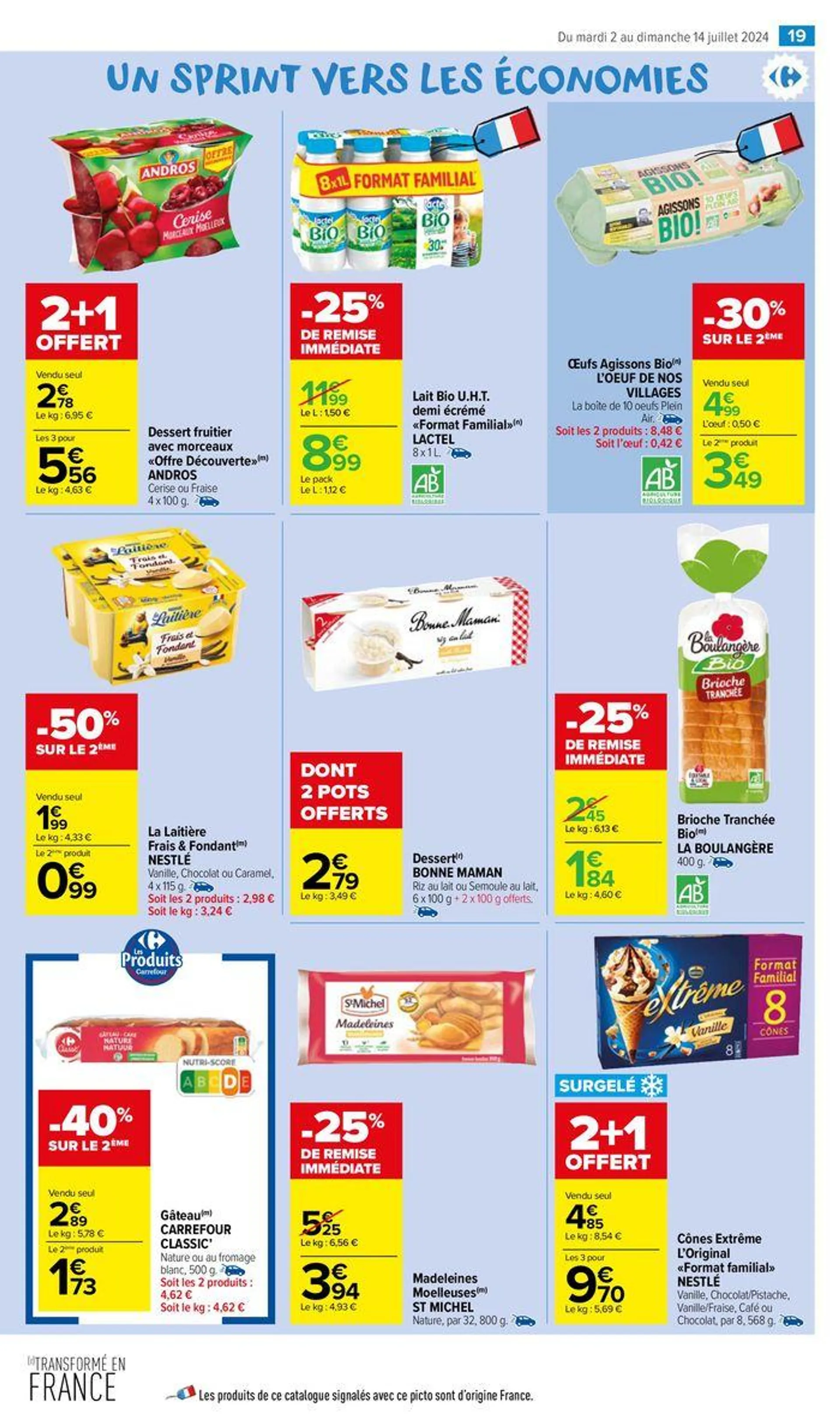 -50% sur le deuxième du 2 juillet au 14 juillet 2024 - Catalogue page 23