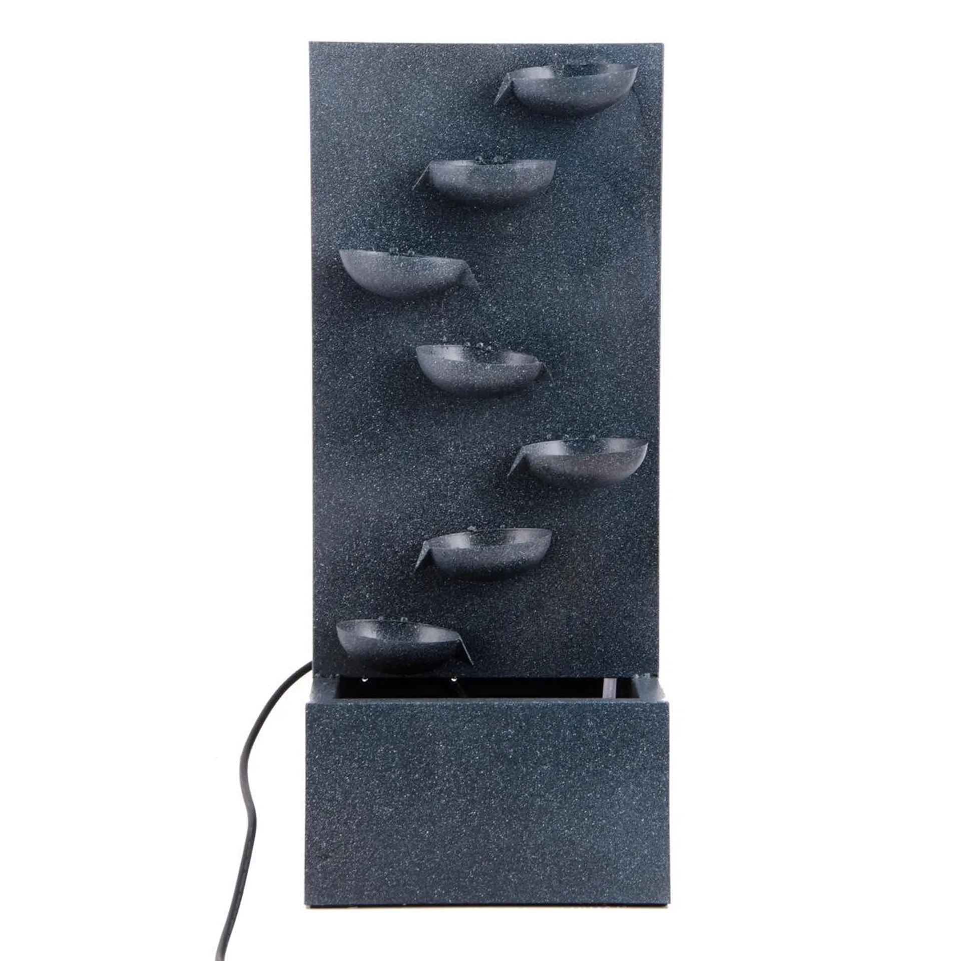 Fontaine à eau extérieur + pompe - 27 x 18 x H 65 cm - Gris anthracite