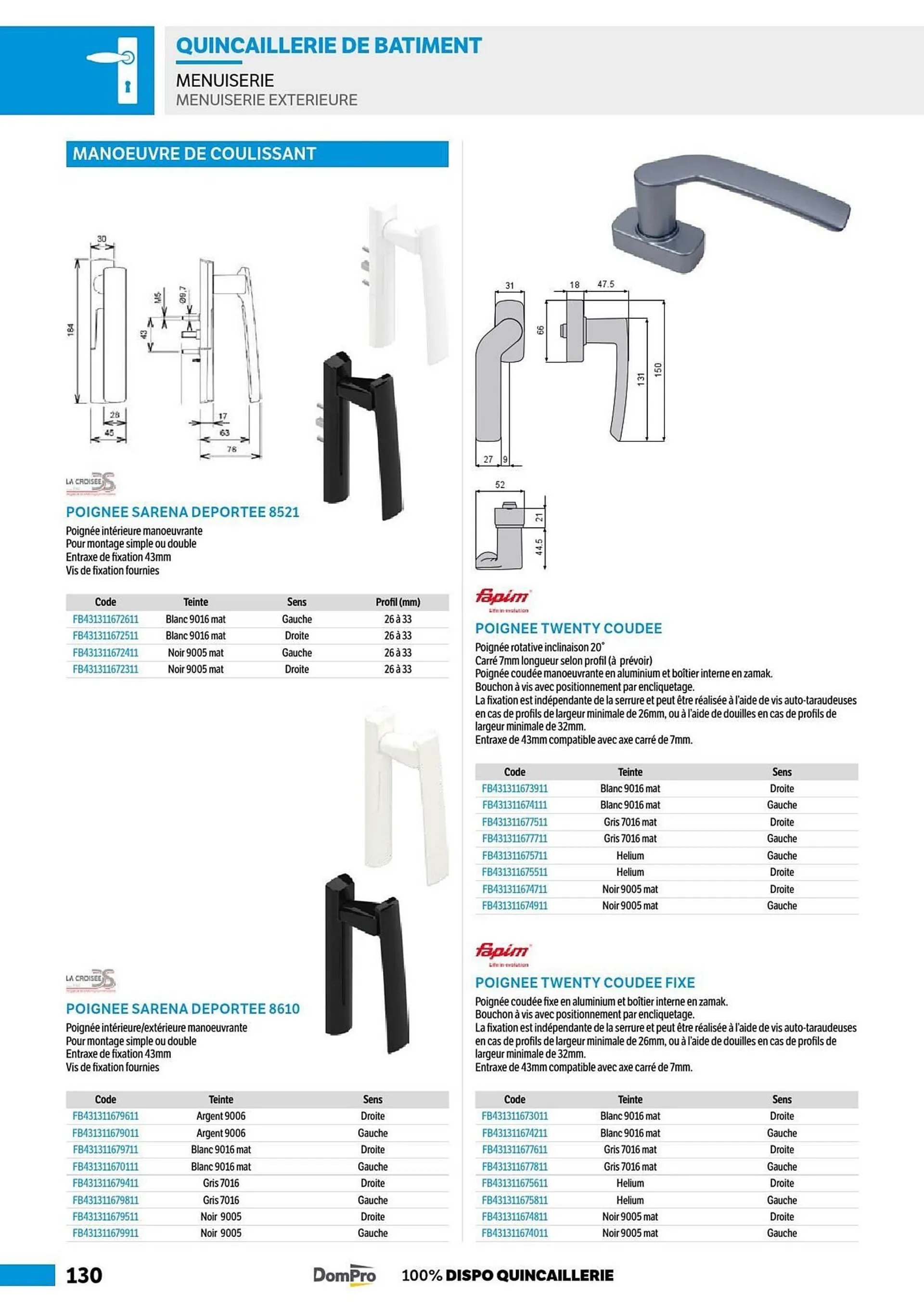 Catalogue DomPro du 8 juillet au 4 janvier 2025 - Catalogue page 130