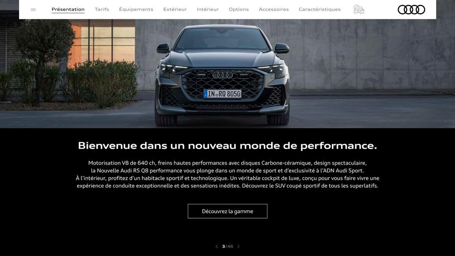 Audi RS Q8 performance du 20 août au 31 décembre 2024 - Catalogue page 3