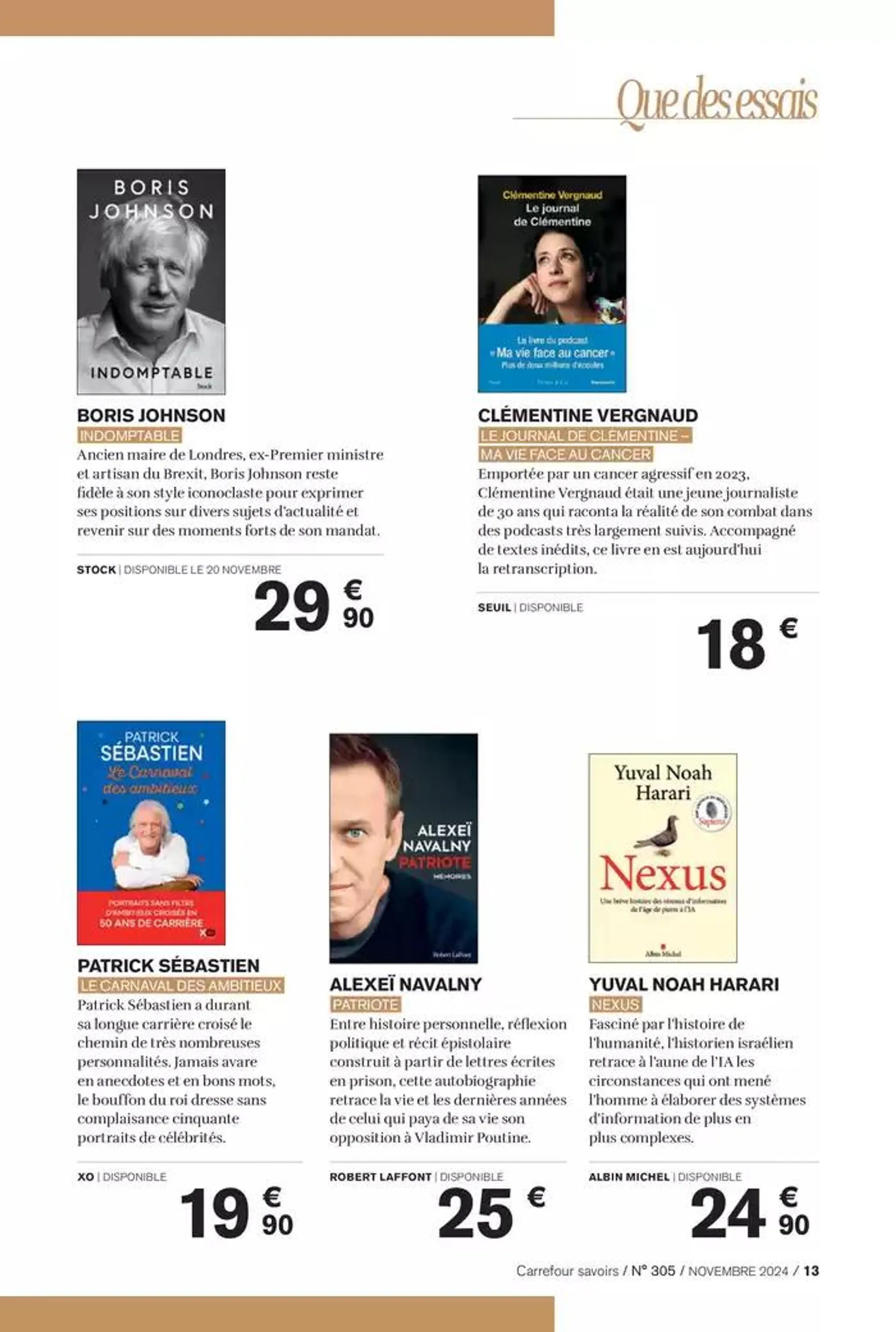 À CHACUN SA CULTURE du 1 novembre au 30 novembre 2024 - Catalogue page 13