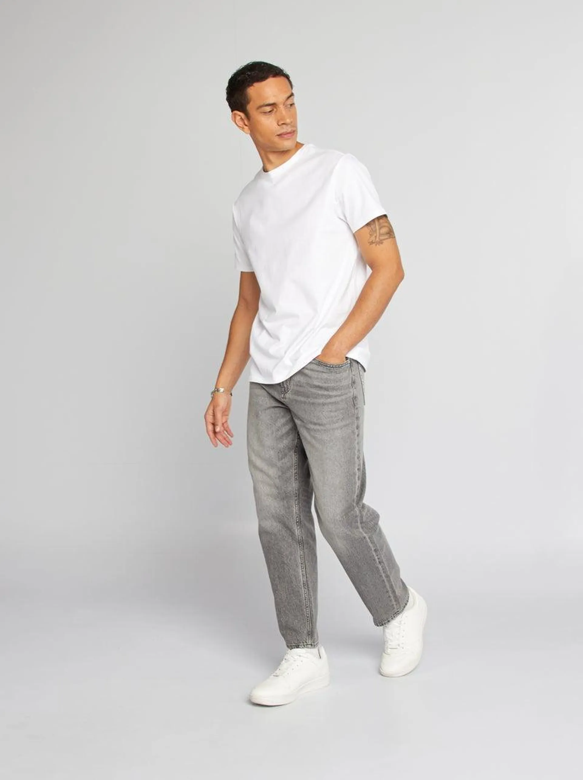 Jean regular 5 poches - Gris