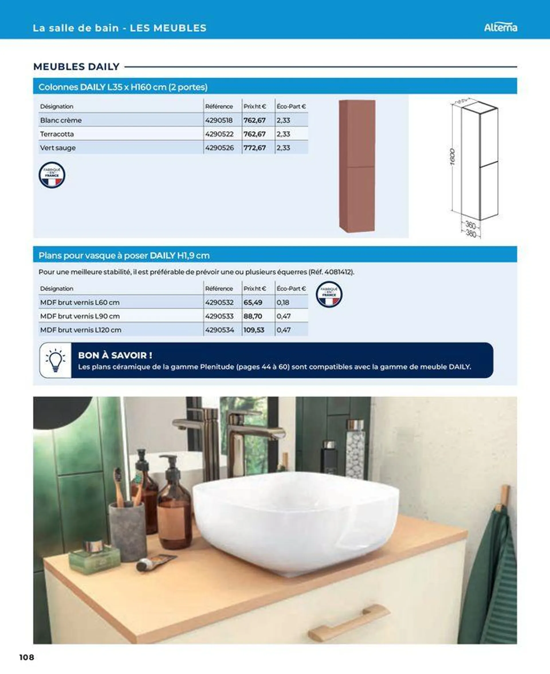 La salle de bain en toute sérénité du 17 janvier au 31 août 2024 - Catalogue page 108