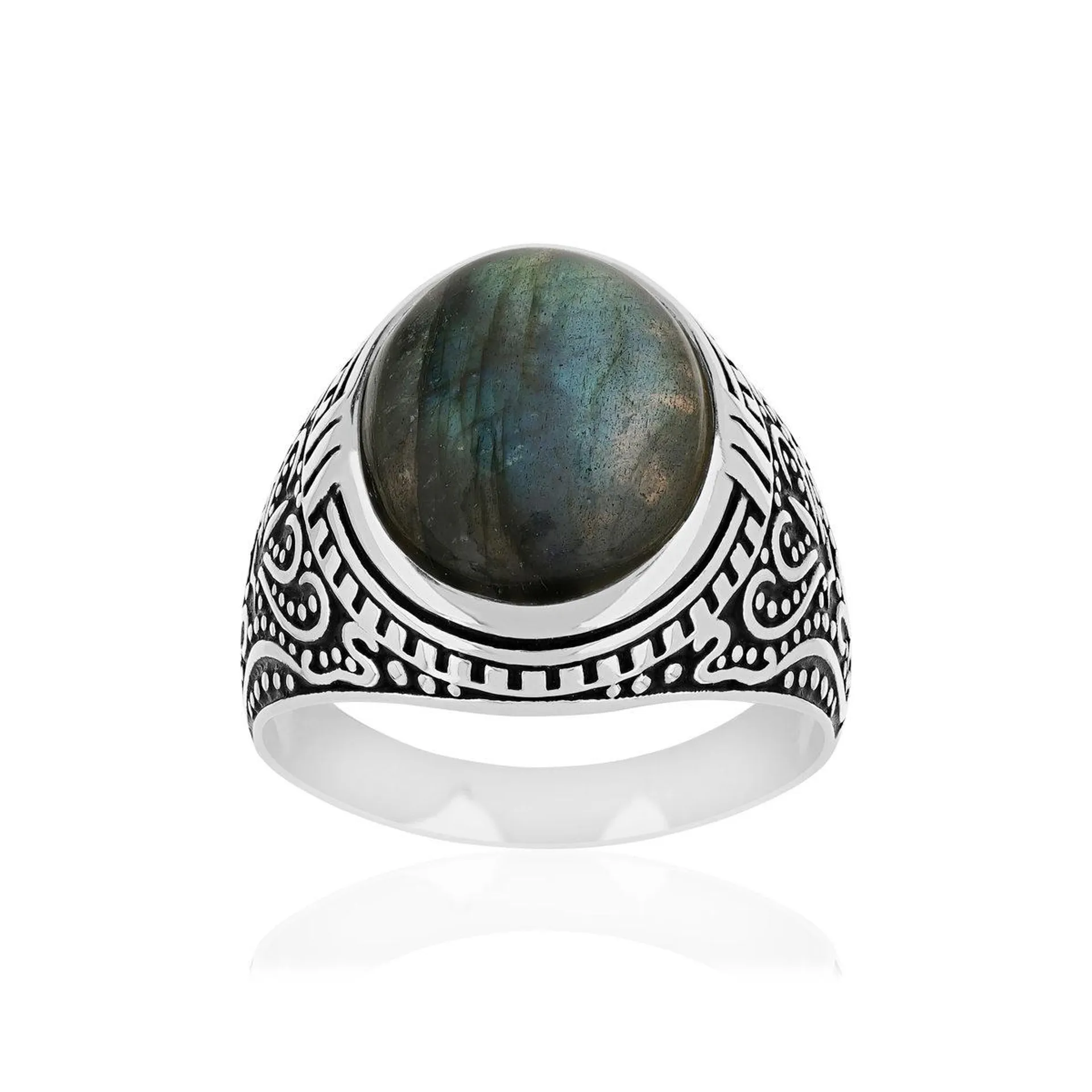 Bague argent 925 labradorites