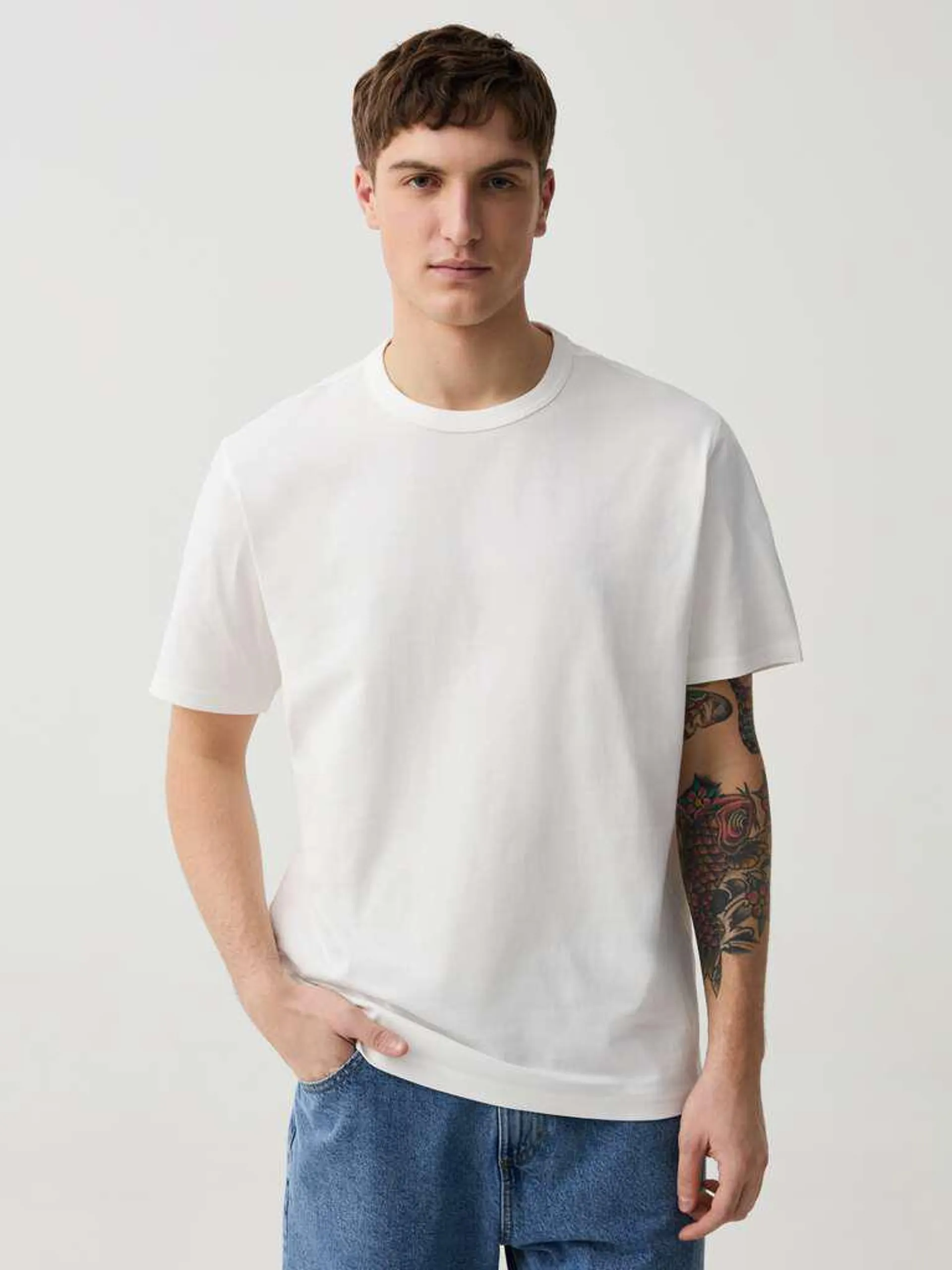 Optical White Relaxed-fit T-shirt in cotton