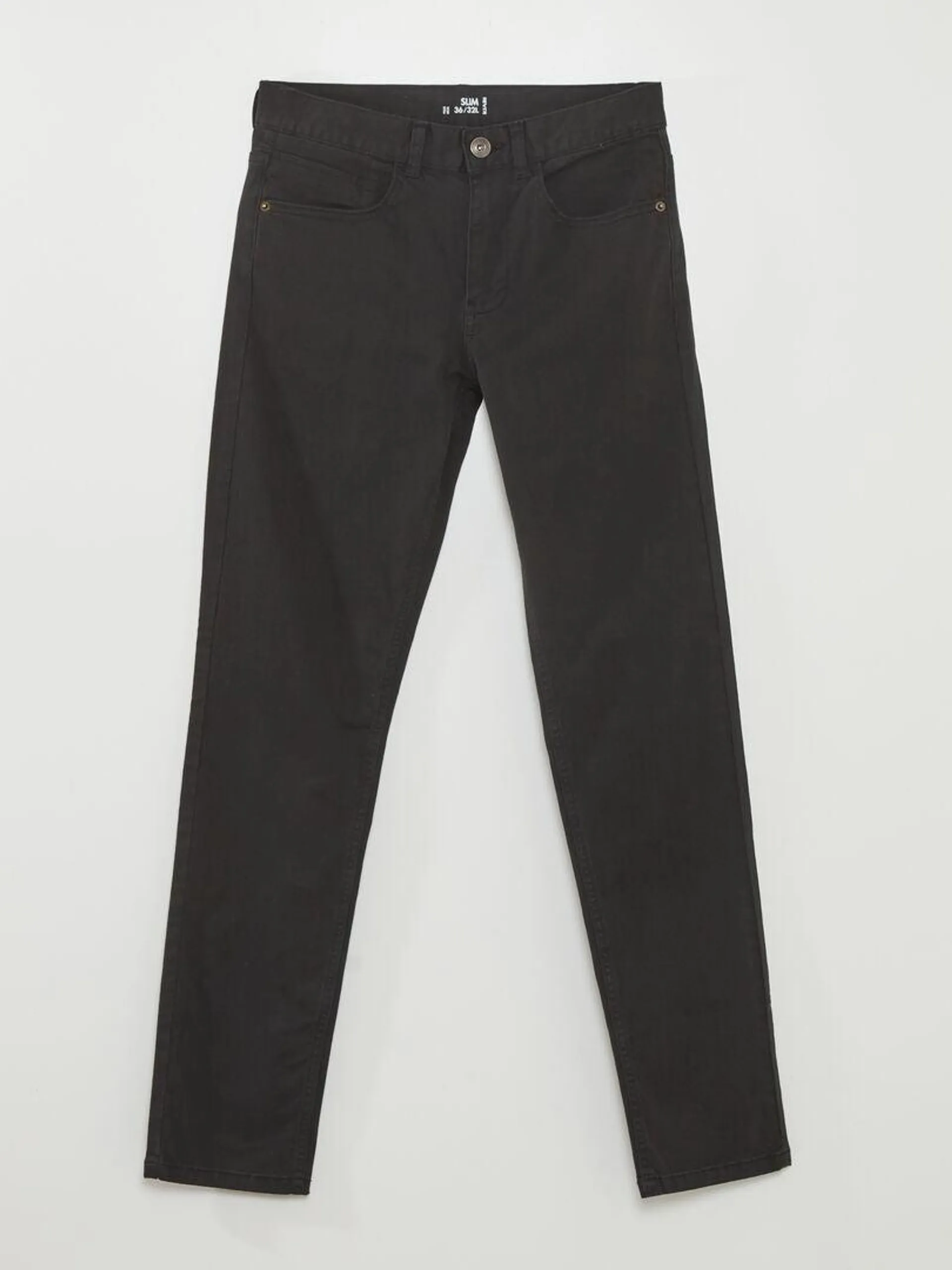 Chino slim 5 poches - L32 - noir