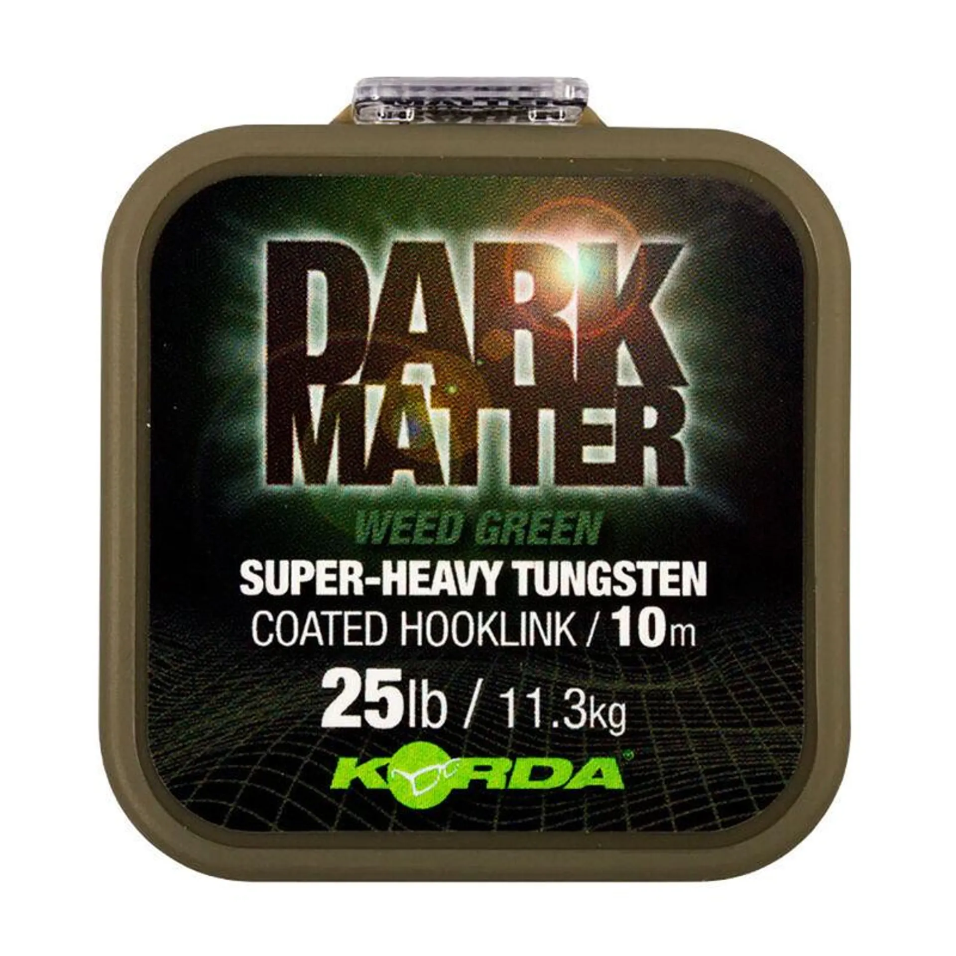 Tresse à bas de ligne korda dark matter tungsten coated braid weed green 10m