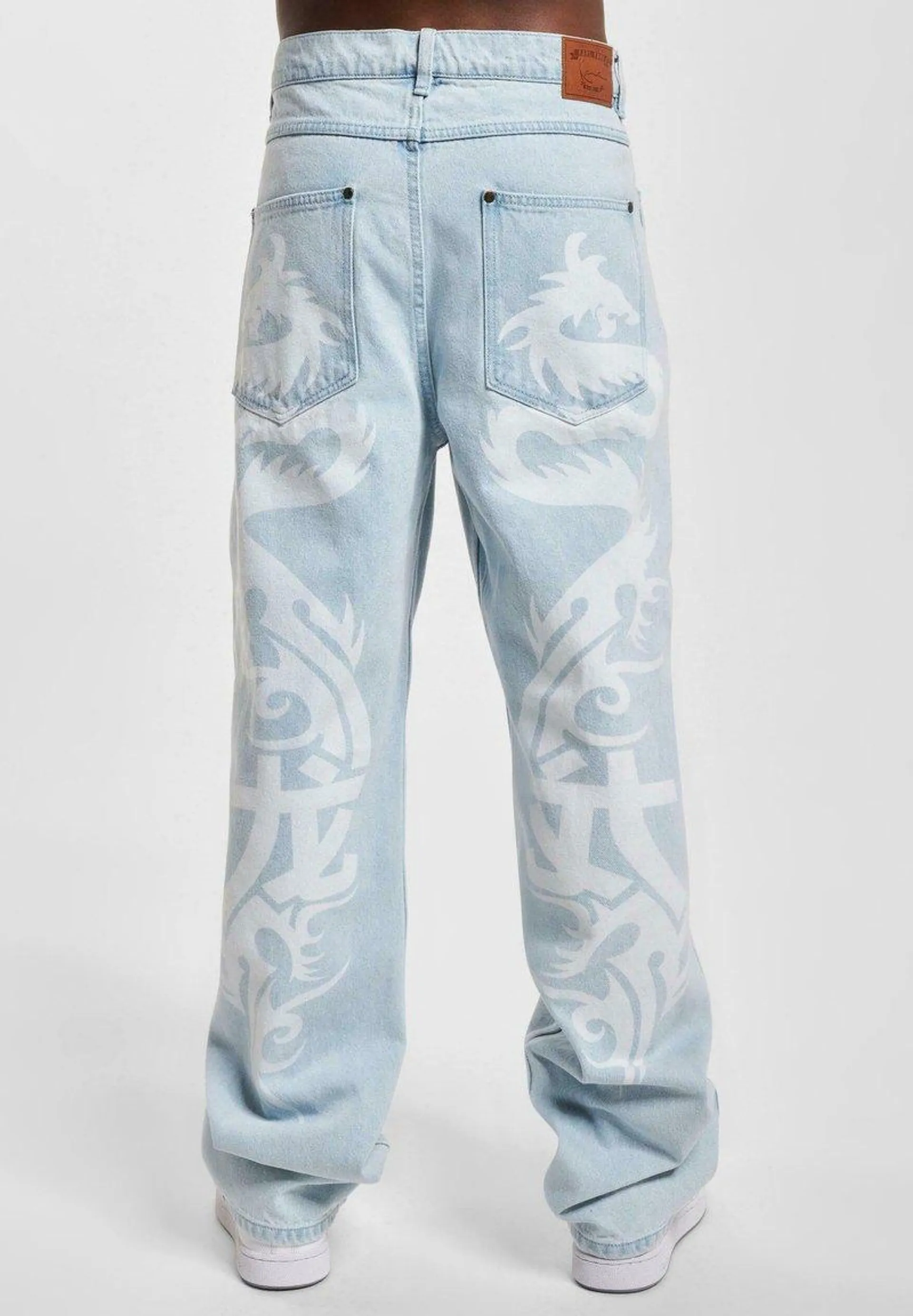 OG TRIBAL GY FIVE POCKET DENIM - Jean boyfriend - bleached blue