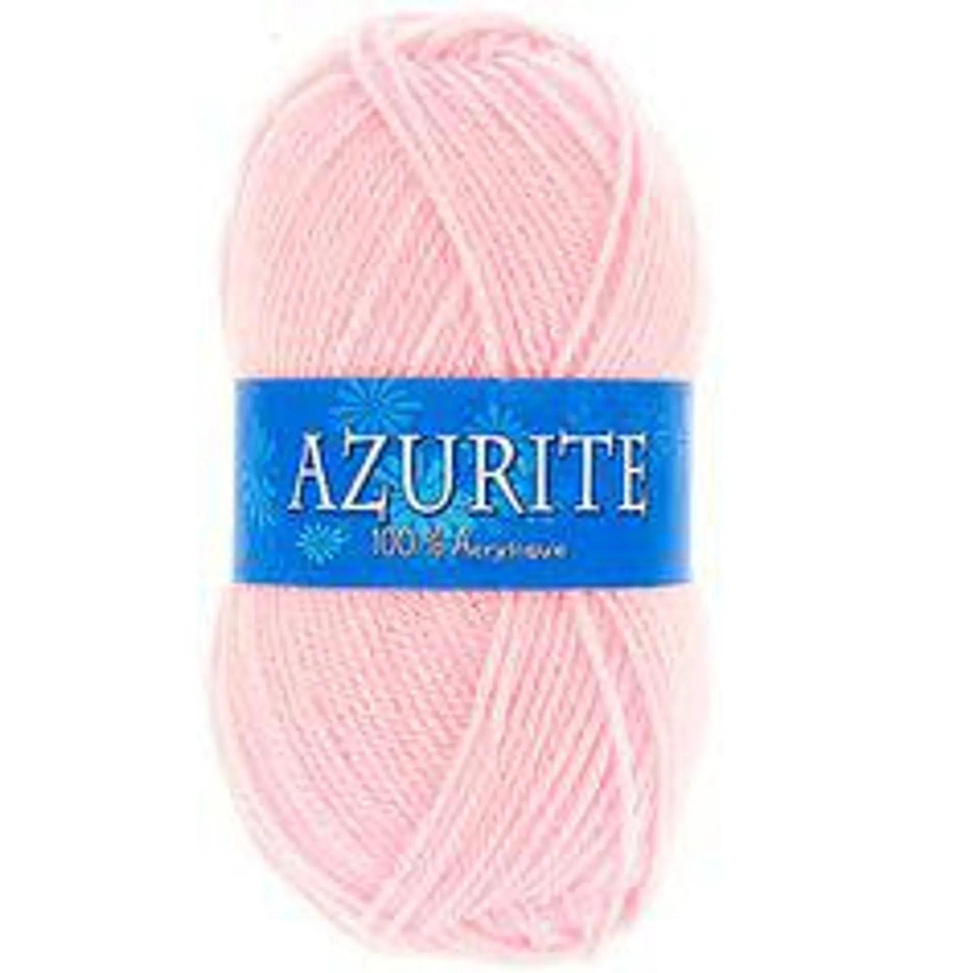 Lot de 10 pelotes de laine AZURITE rose pâle 50g