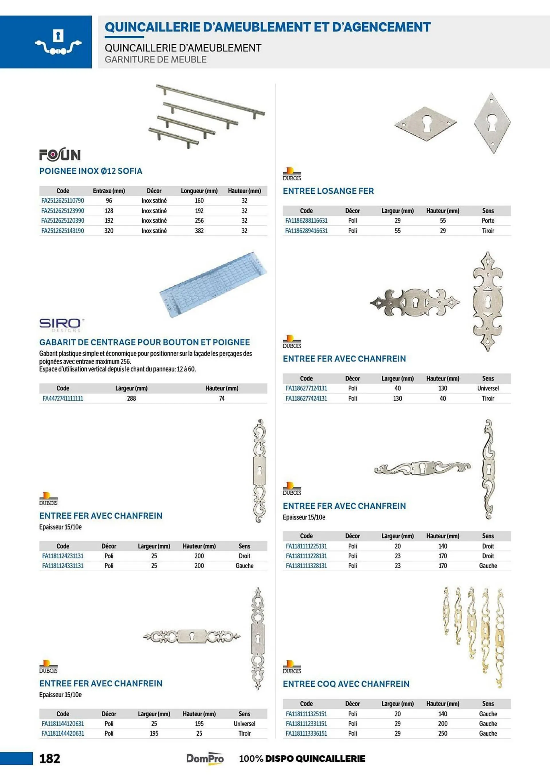 Catalogue DomPro du 8 juillet au 4 janvier 2025 - Catalogue page 182