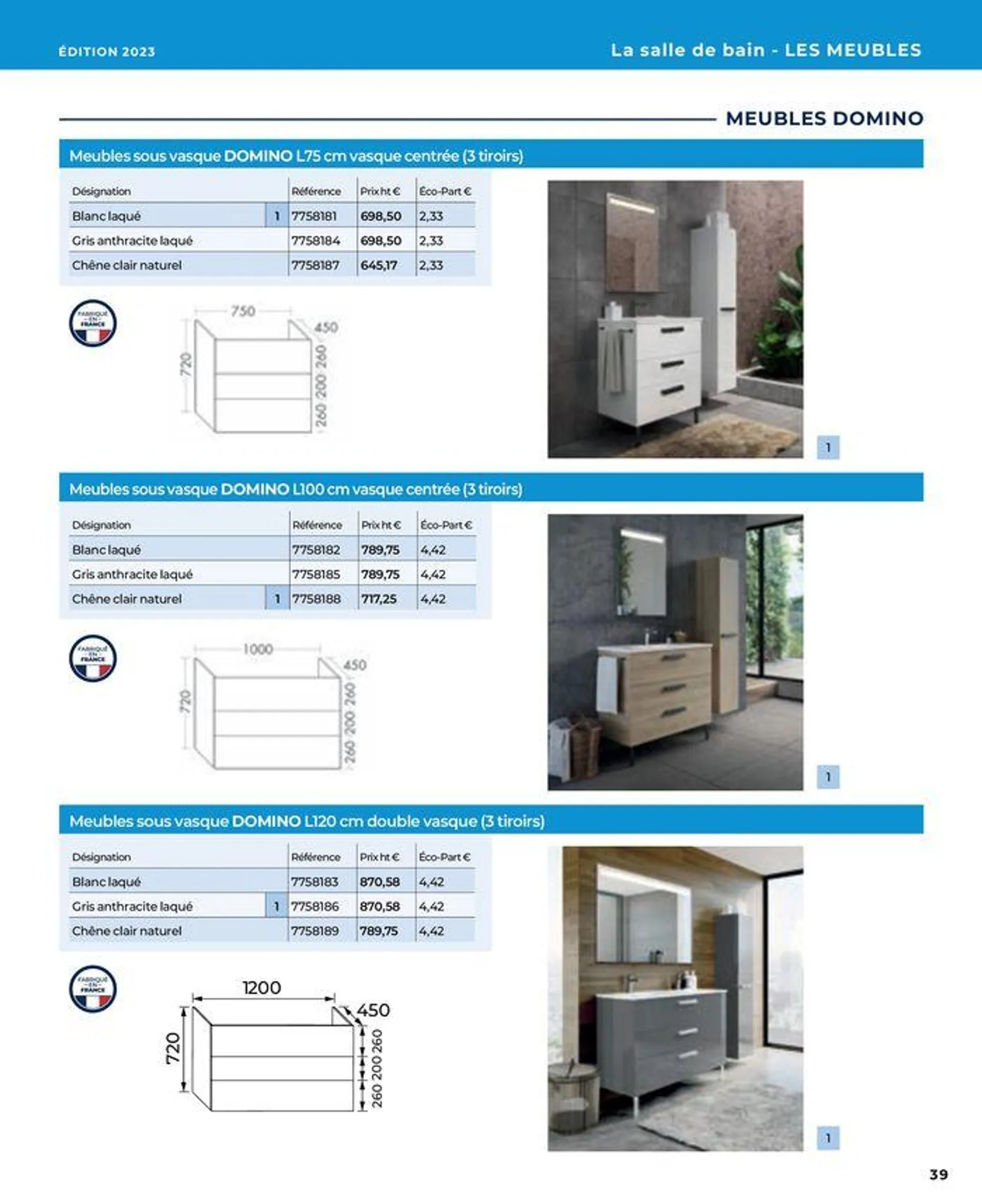 La salle de bain en toute sérénité du 17 janvier au 31 août 2024 - Catalogue page 39