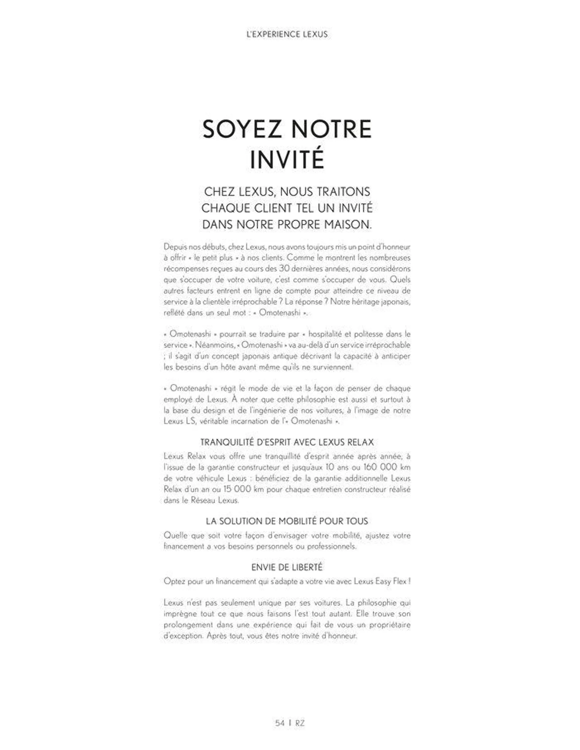 Lexus NOUVEAU RZ du 24 juin au 28 février 2025 - Catalogue page 54