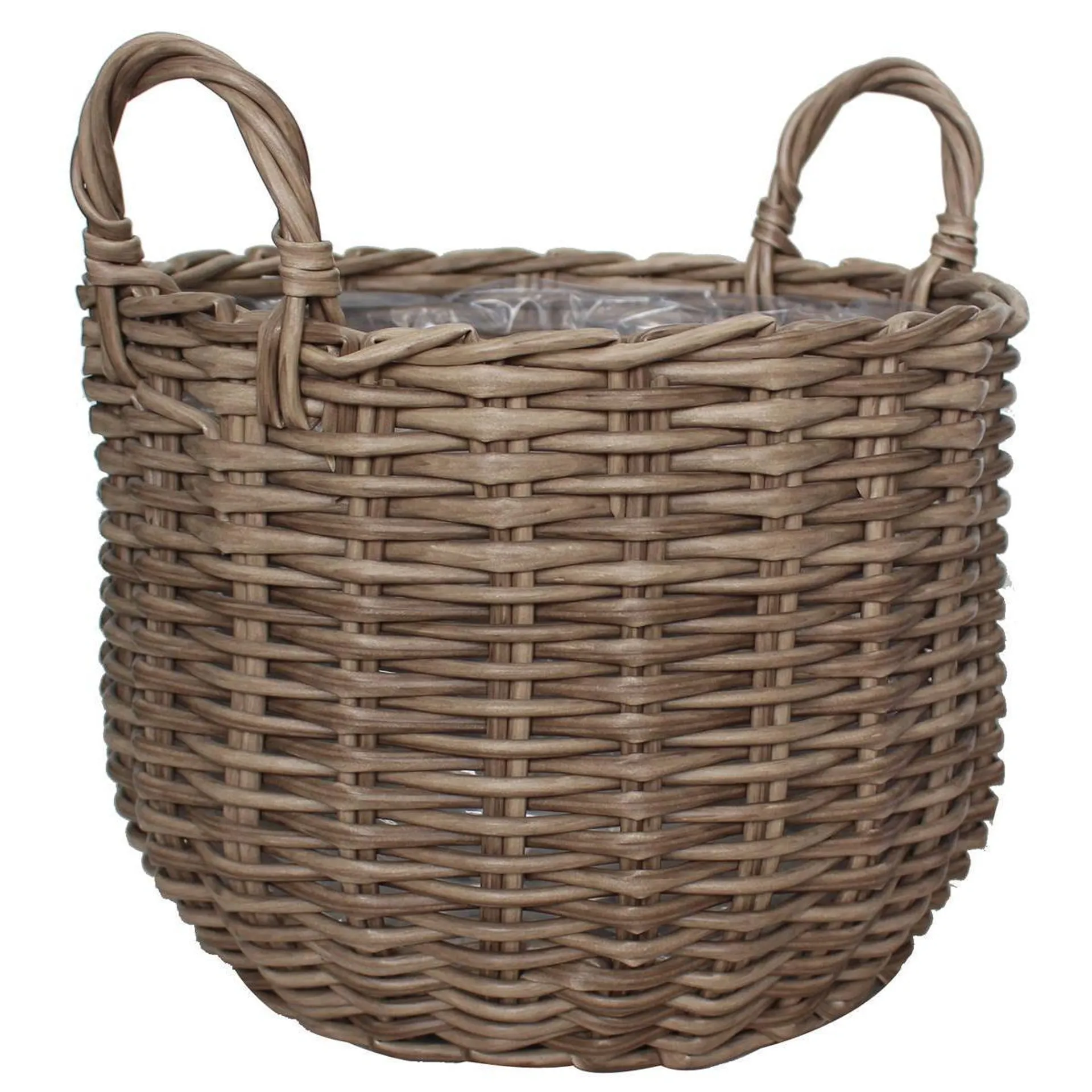 Pot panier - Différents formats - ø 44 x H 33 cm - Marron