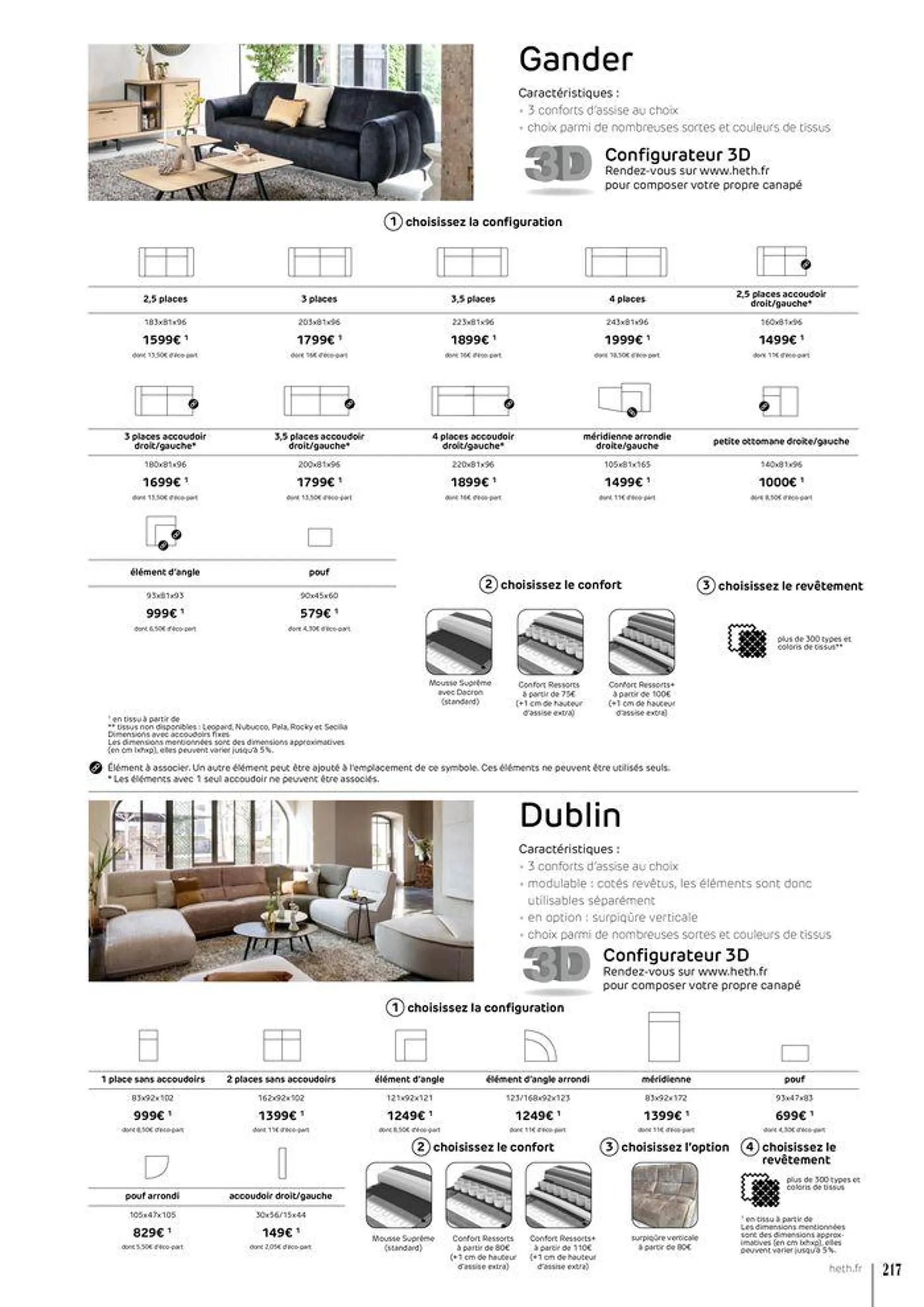 FAUTEUILS ET CANAPÉS  du 15 février au 30 novembre 2024 - Catalogue page 217