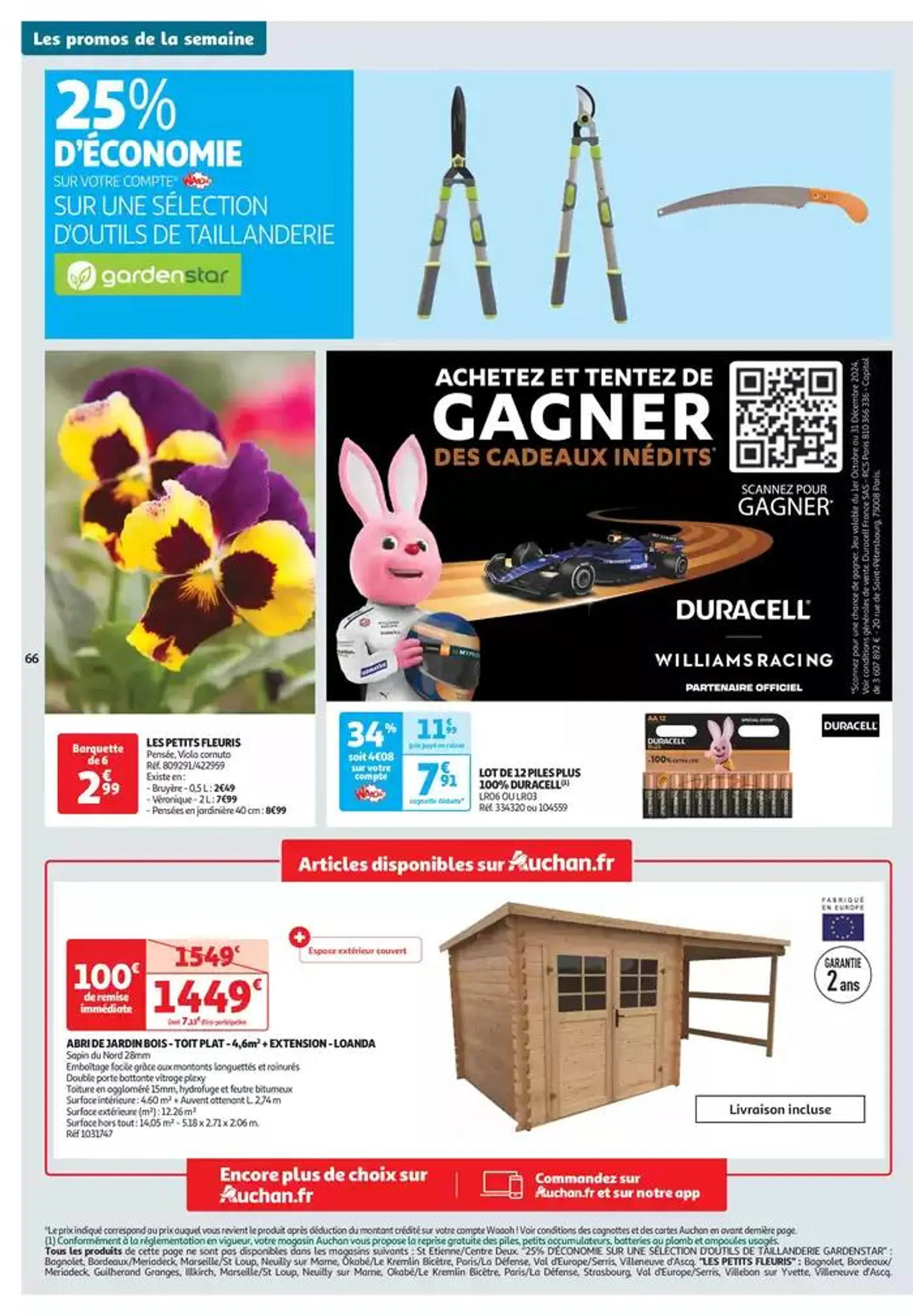 Top depart : 25 jours Auchan  du 29 octobre au 4 novembre 2024 - Catalogue page 66