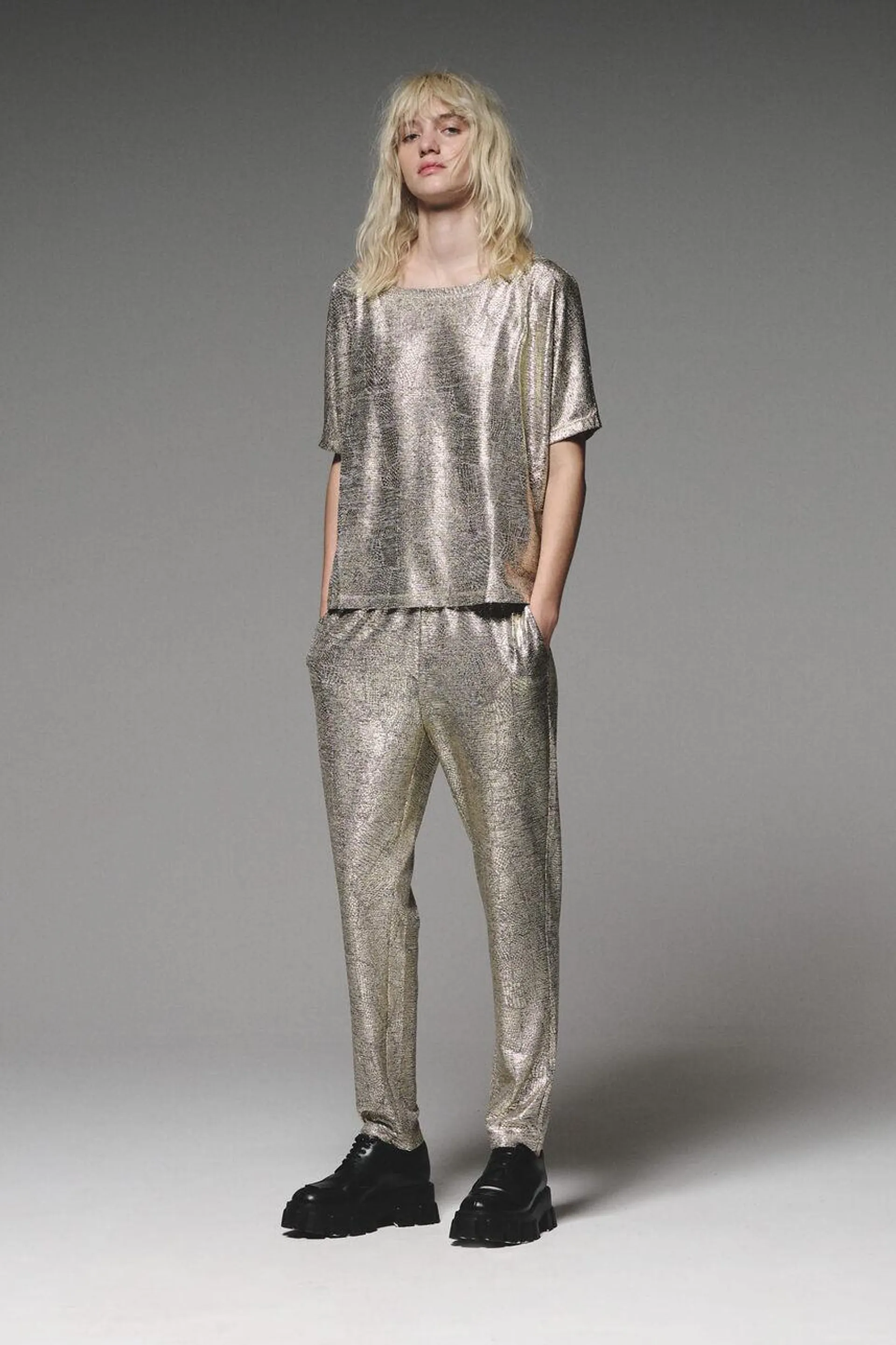 Pantalon Crackle Gold Metal PONTEE CRACKLES