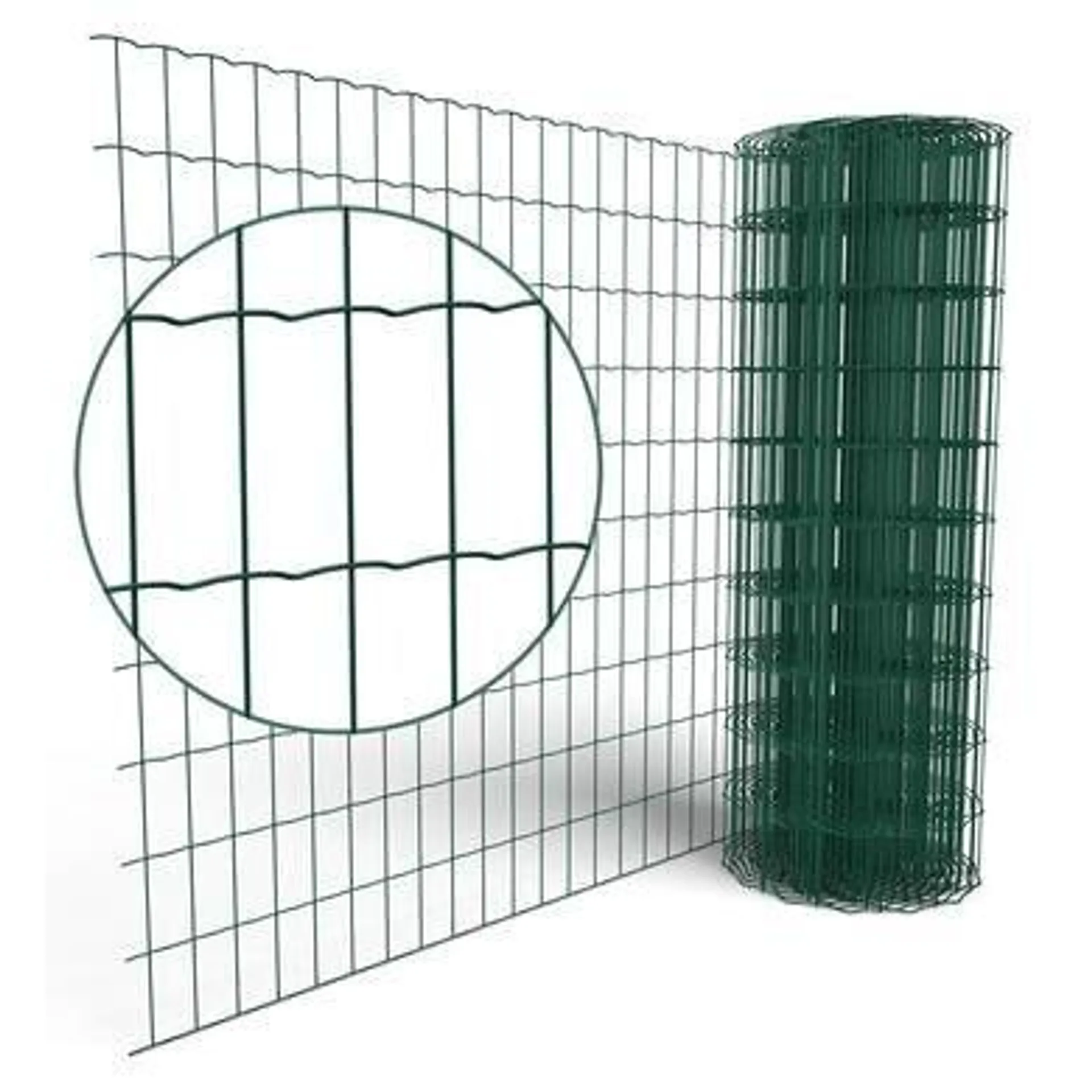 Rouleau grillage soudé 25m x H. 1m Vert - Maille 100x50mm