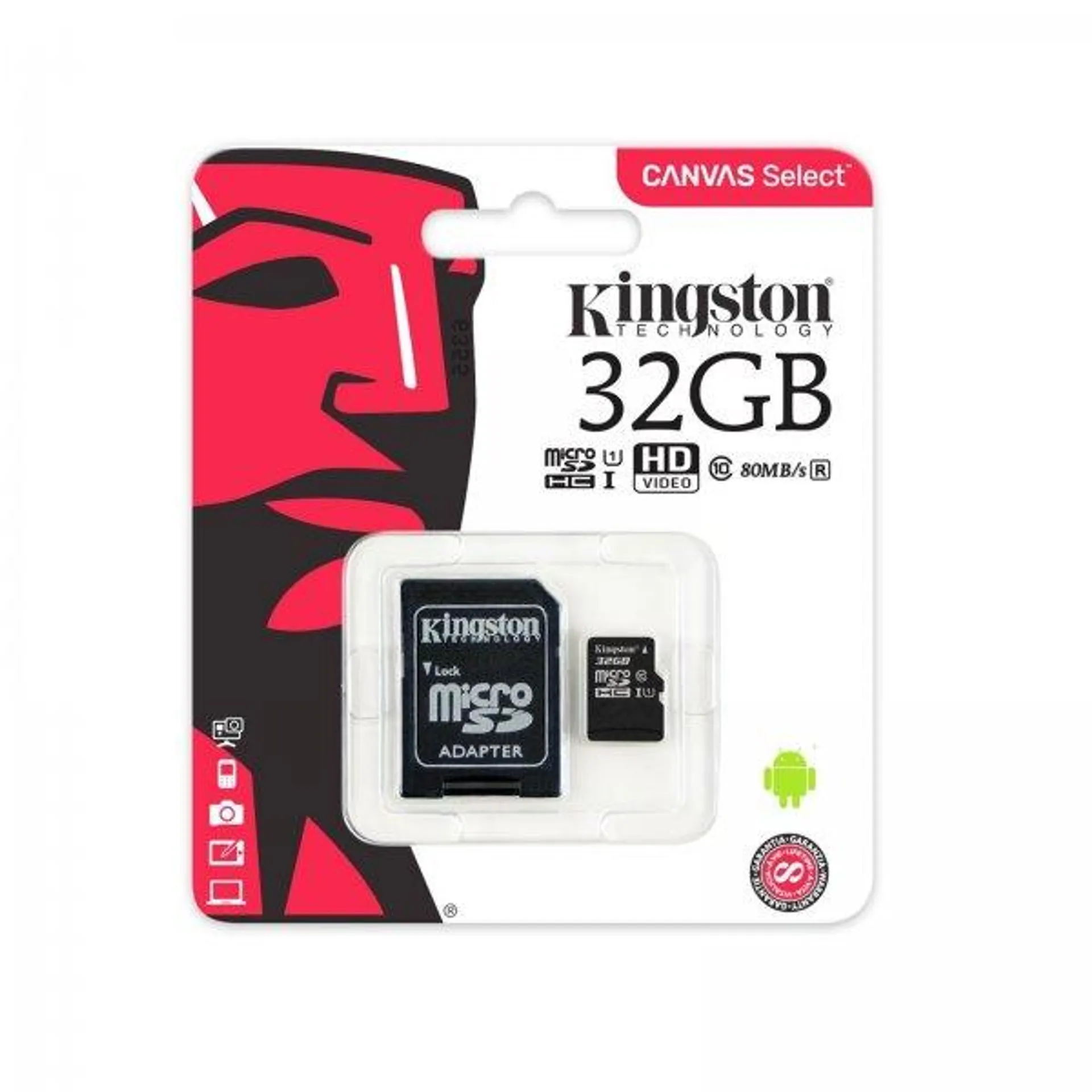 Micro SDHC-SDXC 32GB- Classe 10- UHS-1 avec adaptateur