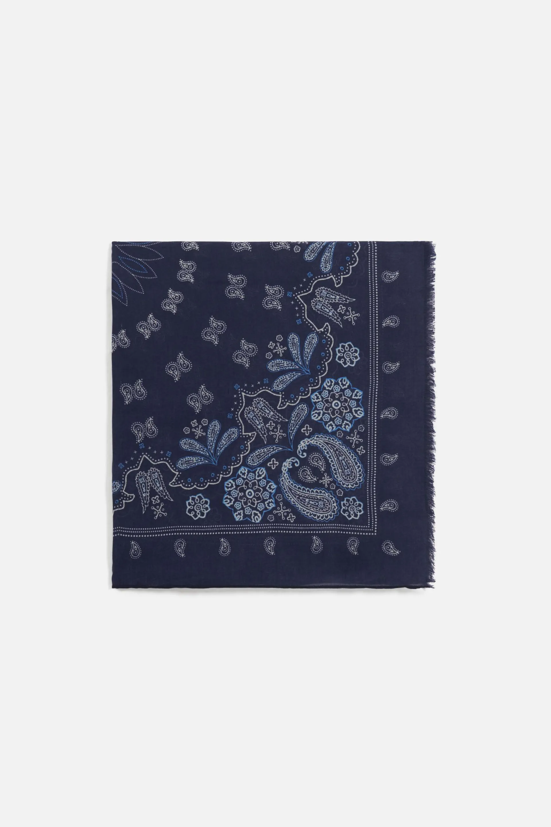 Foulard blue bleu marine femme