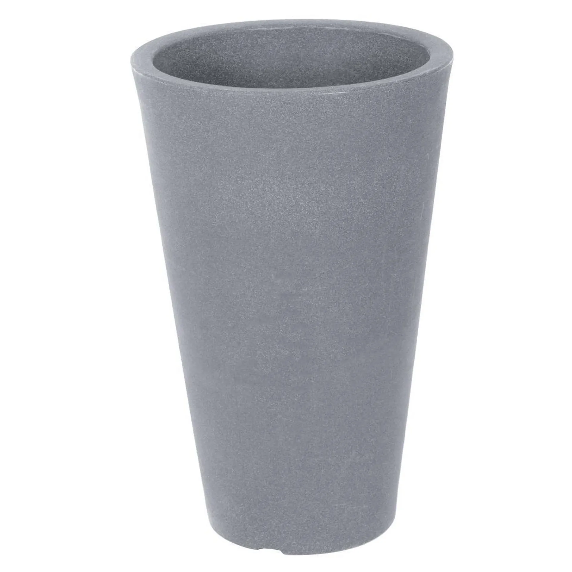 Pot de fleurs rond Capri - ø 35 x H 55 cm - Gris clair