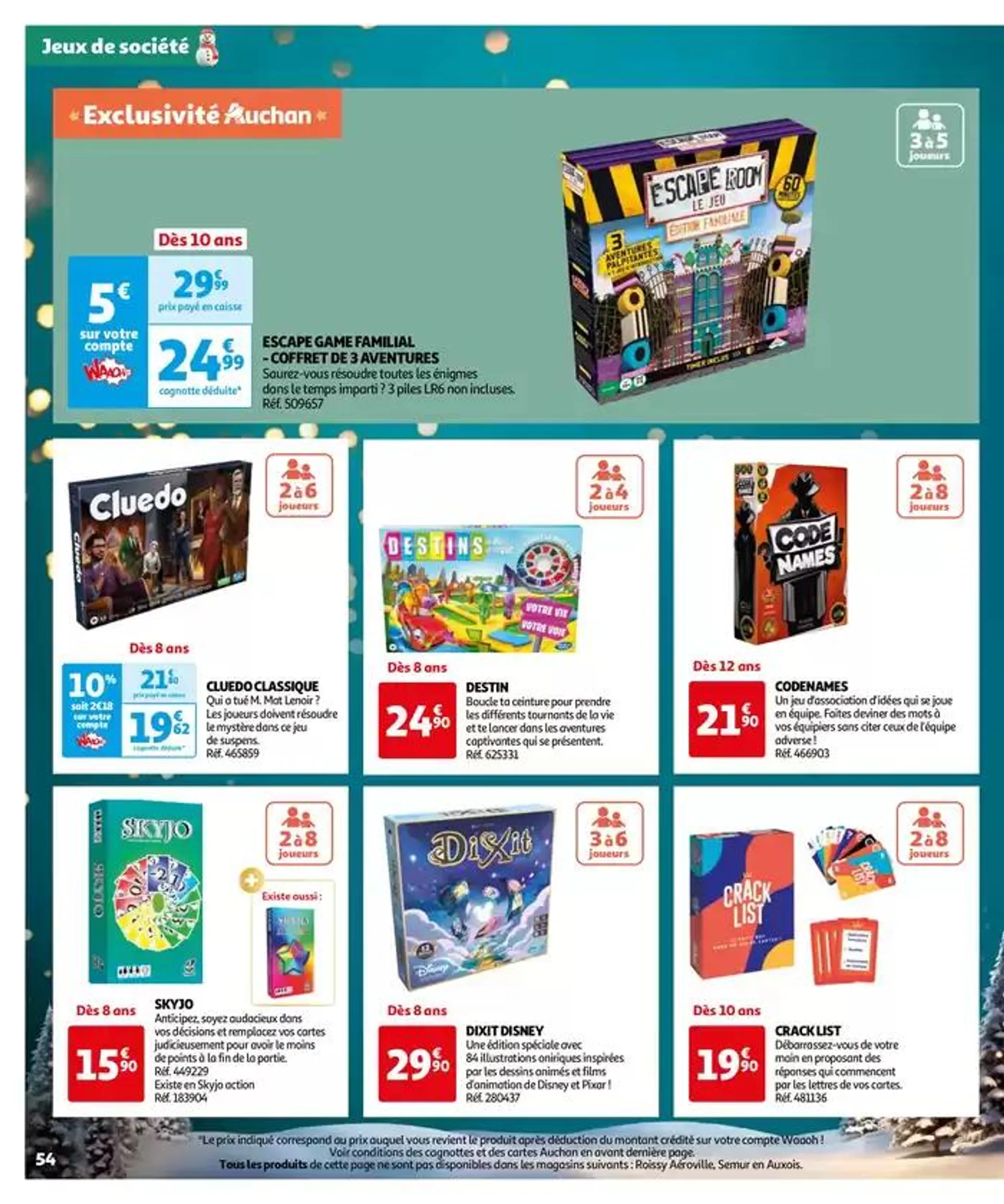 Réveillons Noël, un max de promos pour les fêtes du 11 octobre au 6 décembre 2024 - Catalogue page 54