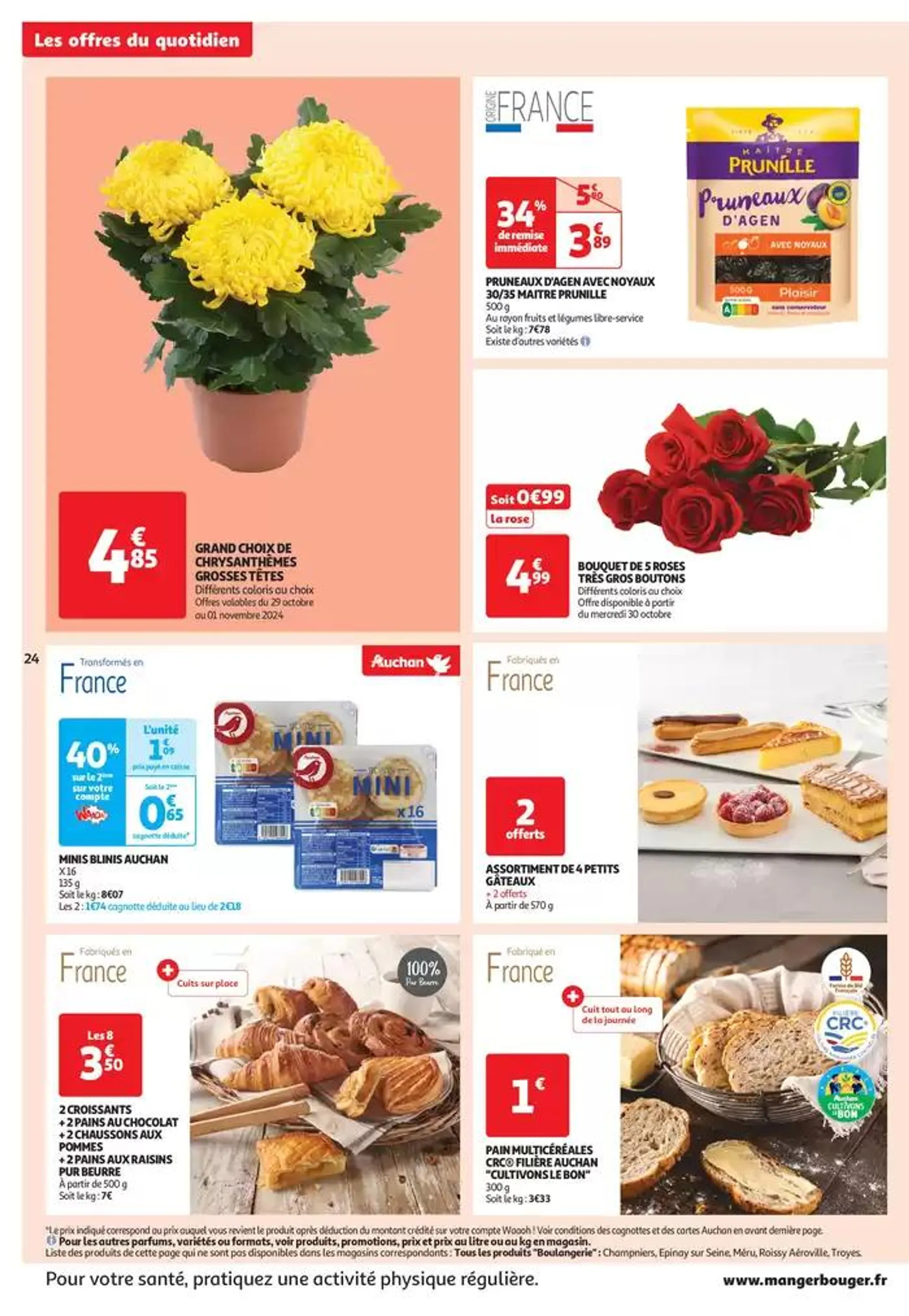 Top depart : 25 jours Auchan  du 29 octobre au 4 novembre 2024 - Catalogue page 24