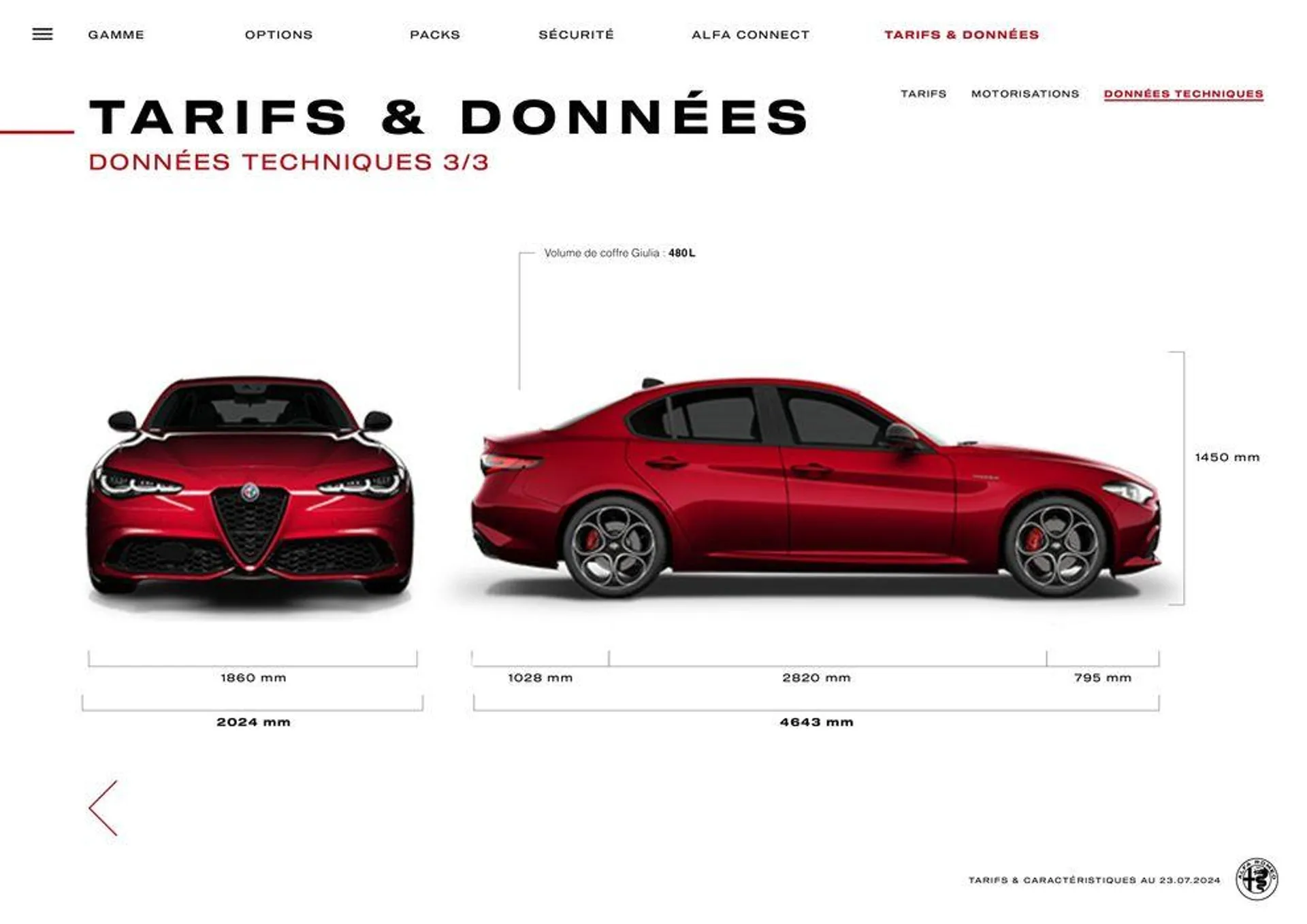 Alfa Romeo GIULIA du 7 août au 7 août 2025 - Catalogue page 21