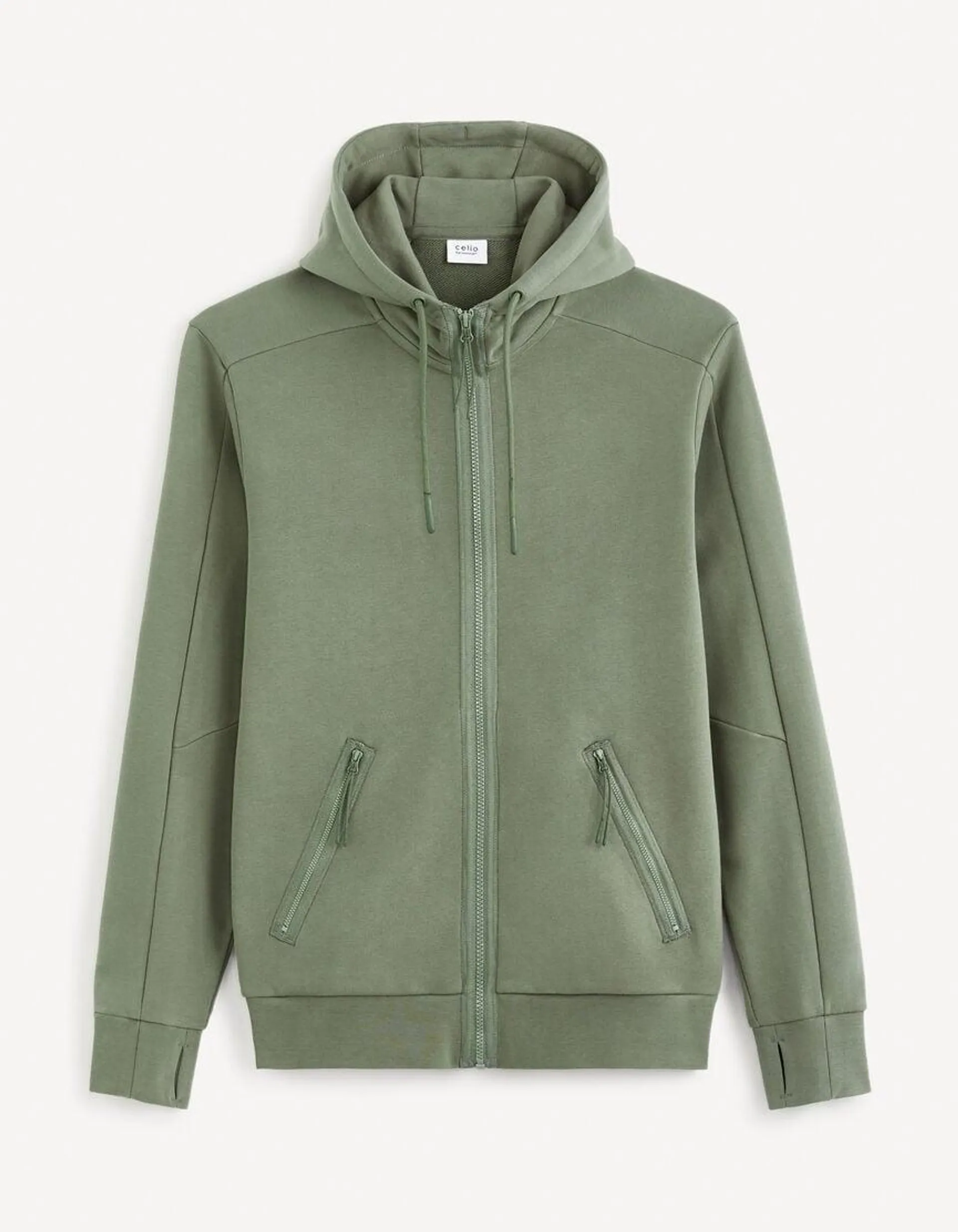 Sweat à capuche en coton - vert