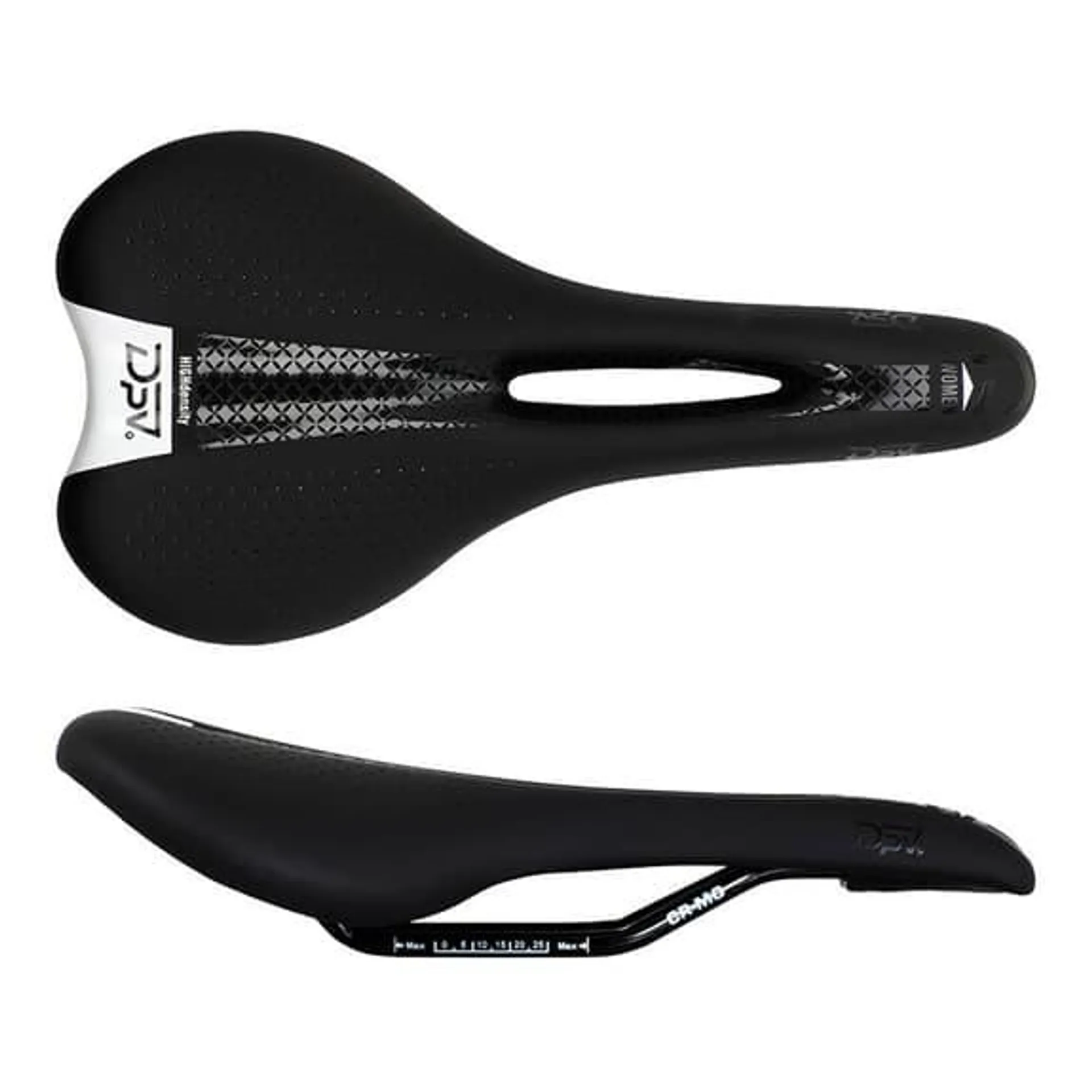 Selle DPV Saturn Hybrid Open-Fit noir blanc femme