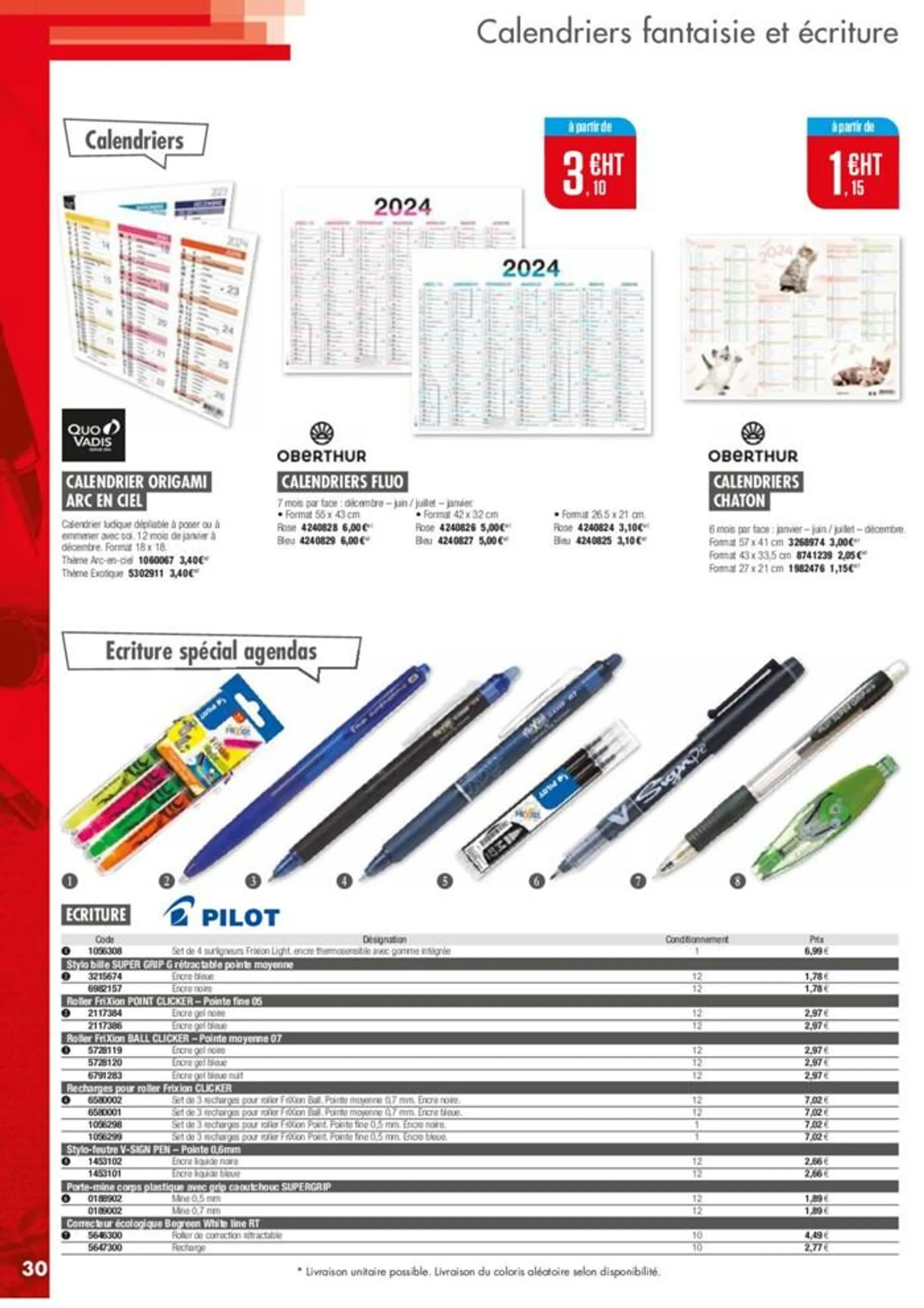 Catalogue Agendas 2024 Plein Ciel du 4 mai au 31 décembre 2024 - Catalogue page 30