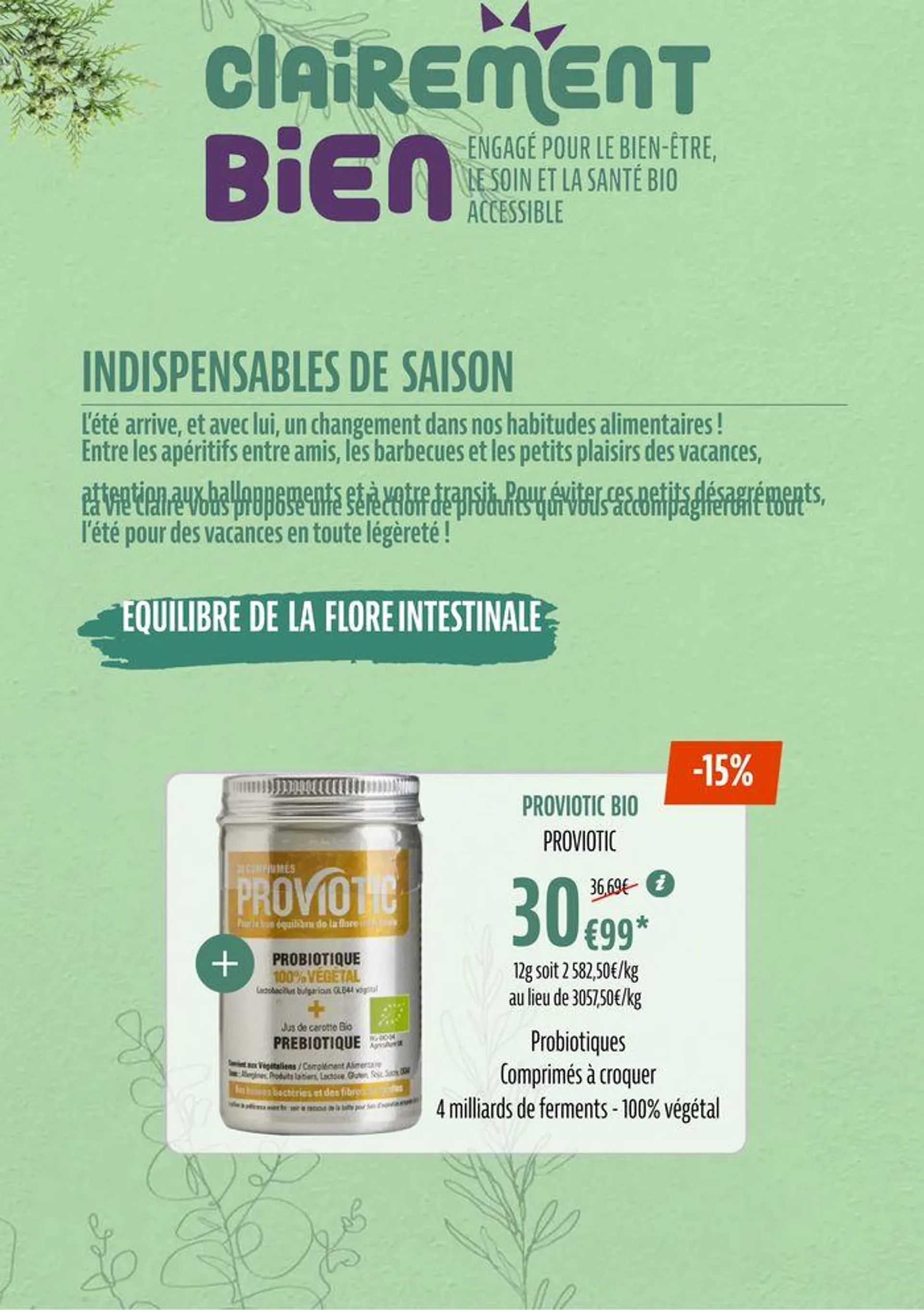 TOUTES NOS PROMOS BIO POUR UN ÉTÉ SAVOUREUX du 1 juillet au 31 juillet 2024 - Catalogue page 28