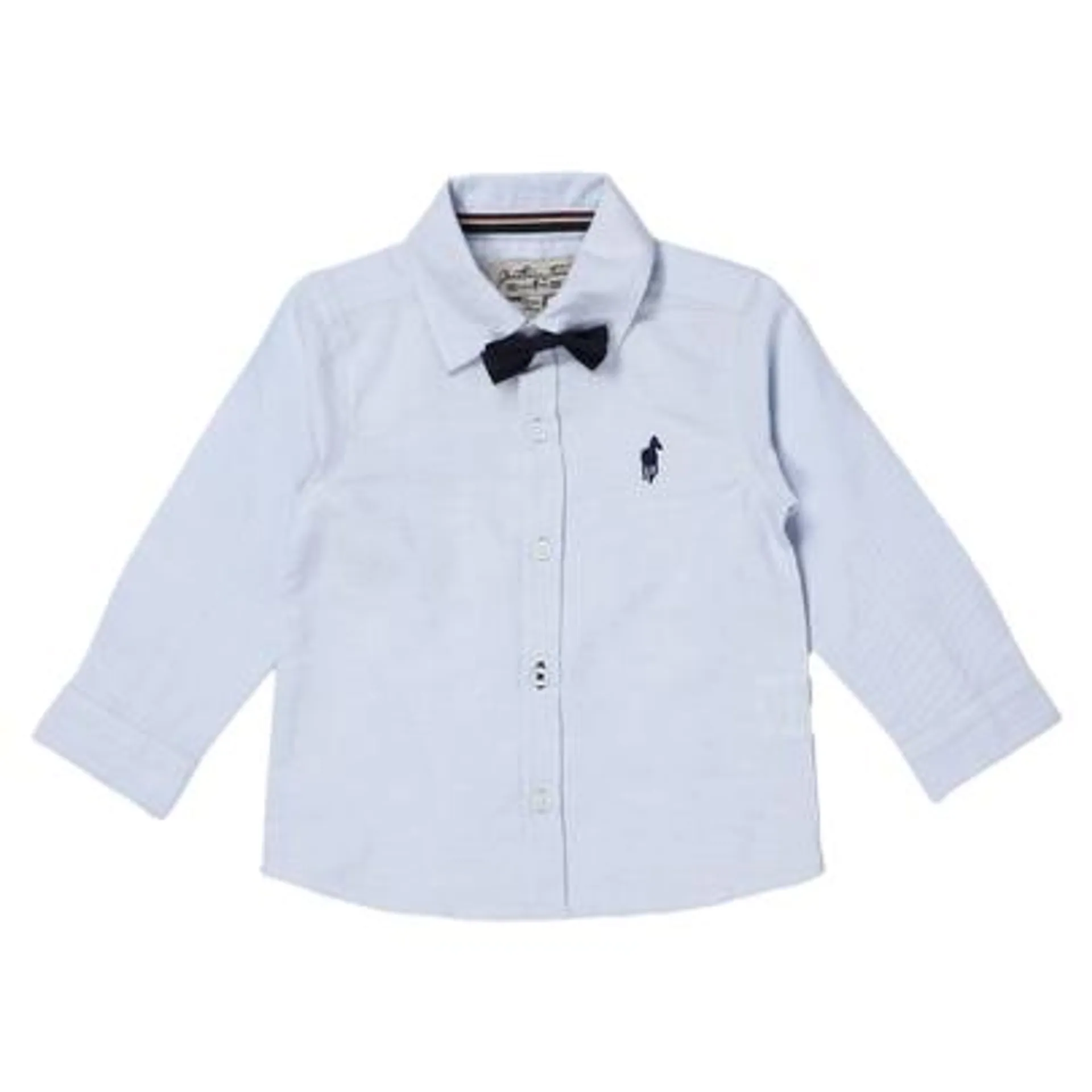 Chemise manches longues avec nœud papillon 3/36 mois