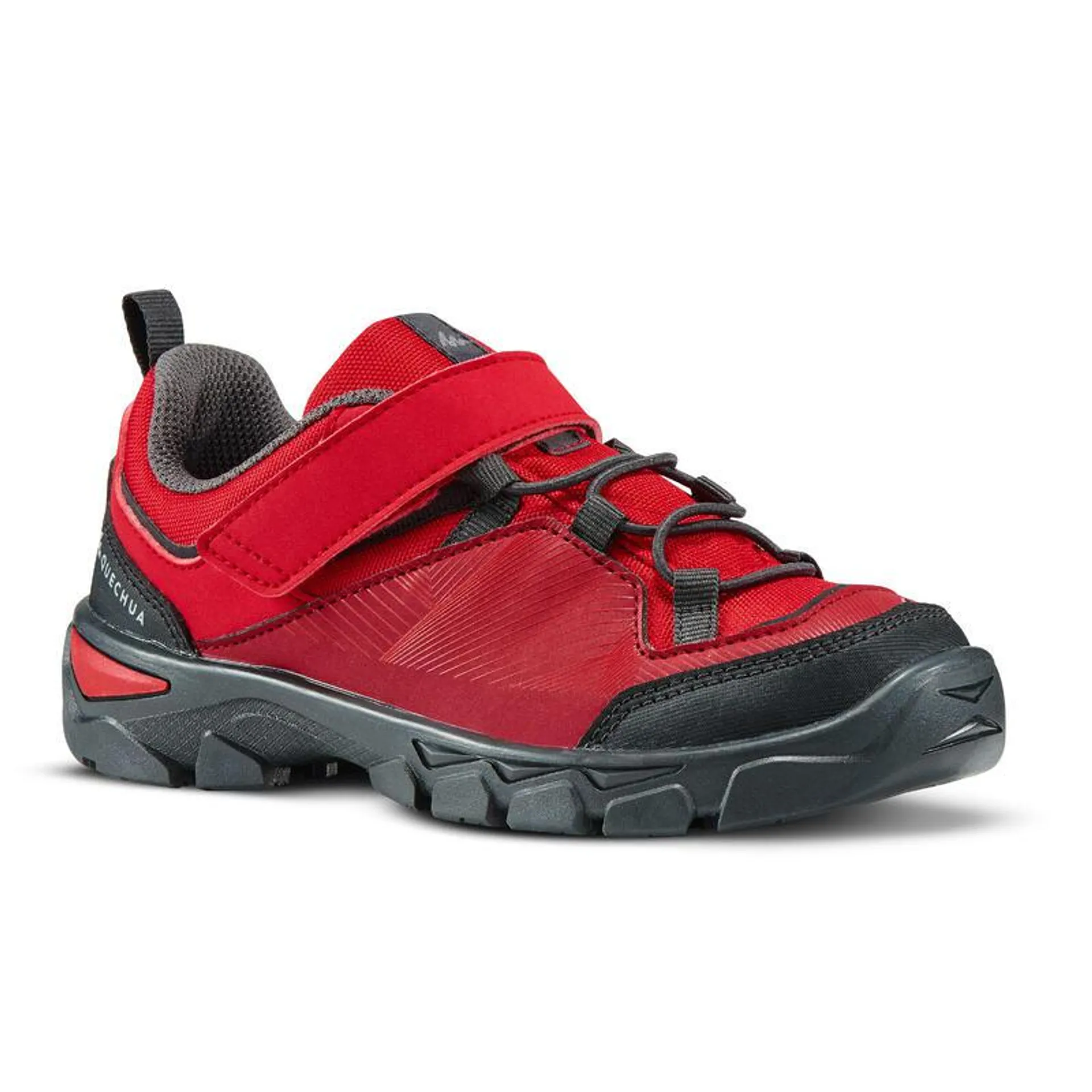 Chaussures de randonnée enfant avec scratch MH120 LOW rouges 28 AU 34