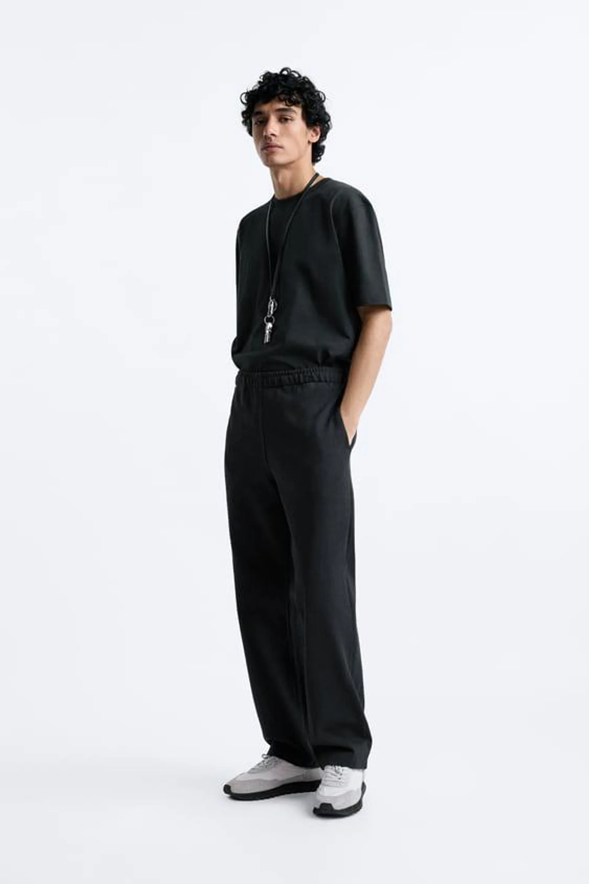PANTALON DE JOGGING EN COTON ÉPAIS