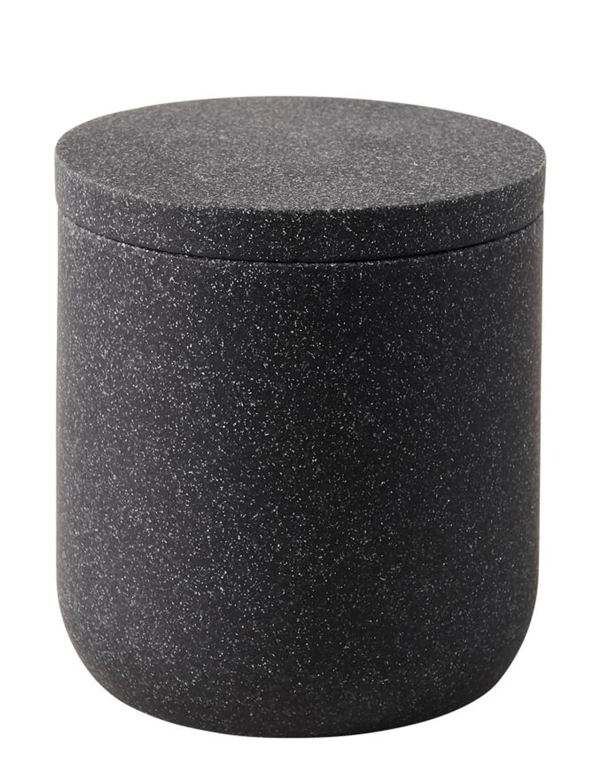 MOON Boîte à coton avec couvercle gris foncé