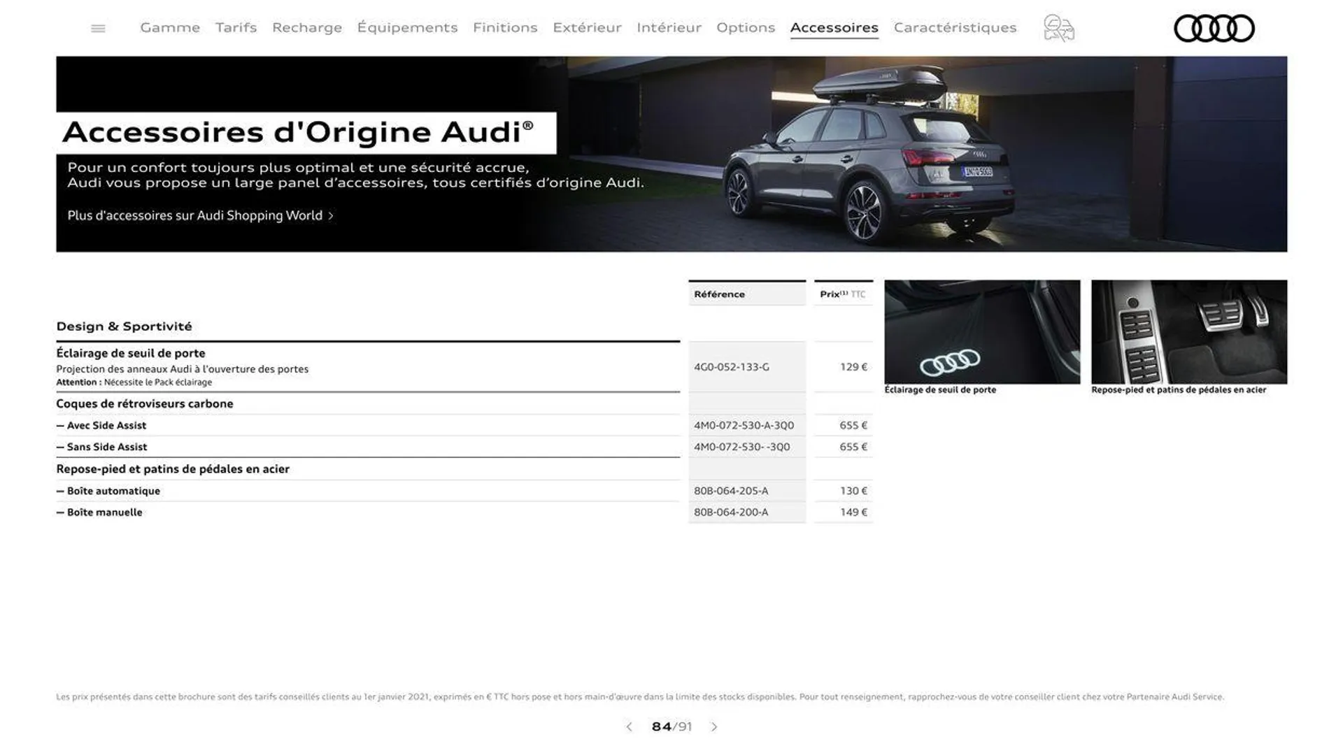 Audi Q5 & SQ5 du 20 août au 31 décembre 2024 - Catalogue page 84