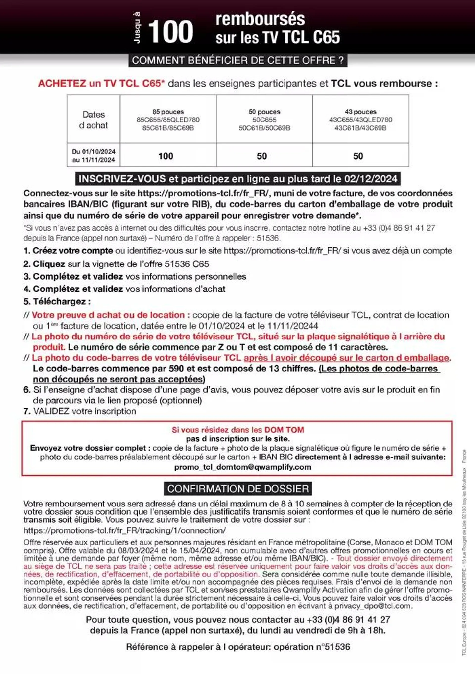 OFFRE TCL : JUSQU'À 100€ REMBOURSÉS du 1 octobre au 11 novembre 2024 - Catalogue page 2