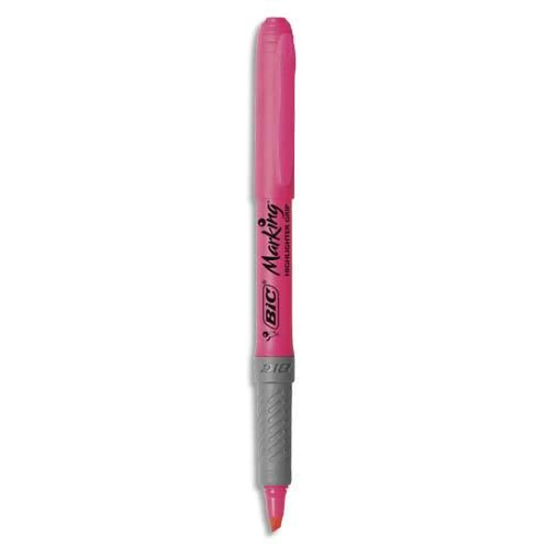 BIC Highlighter Grip Surligneurs Pointe Biseautée - Rose